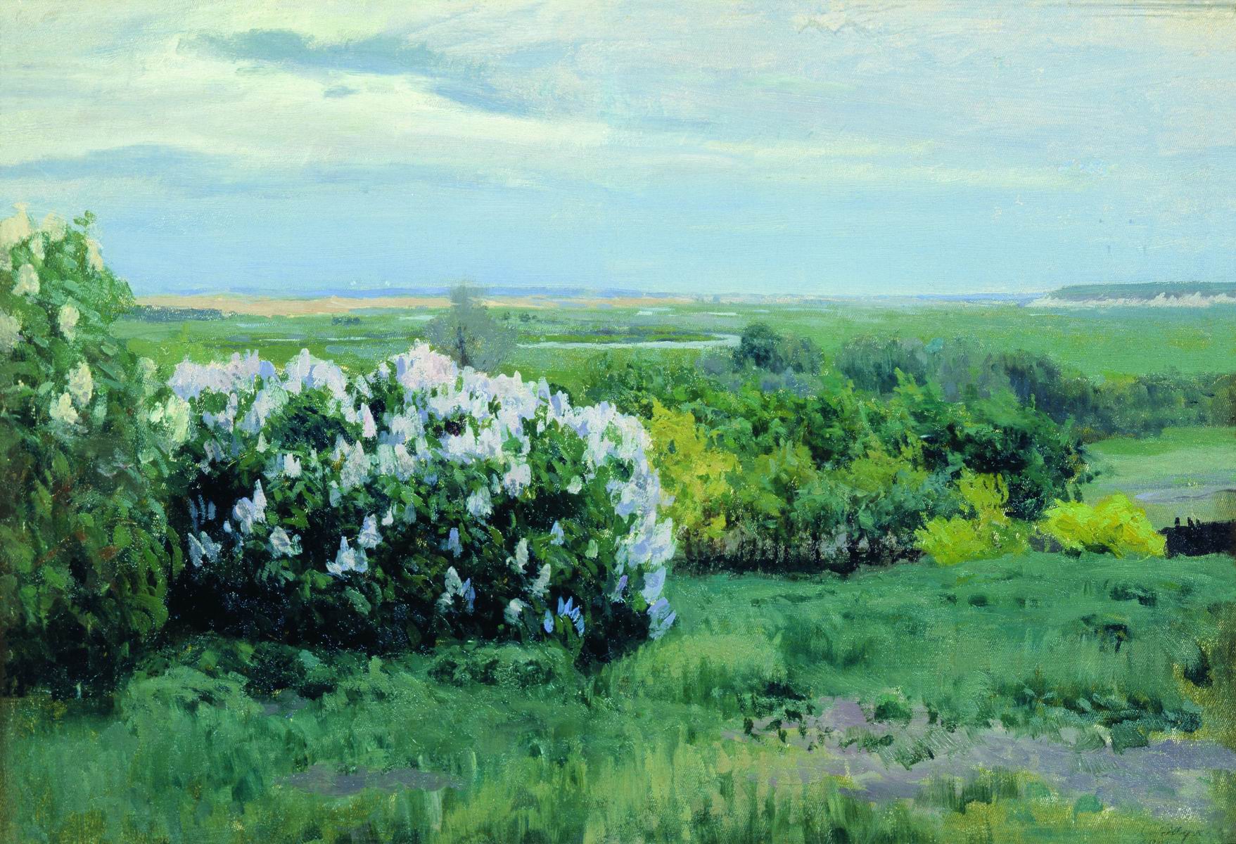 Жуковский С.. Весна. Кусты сирени. 1898