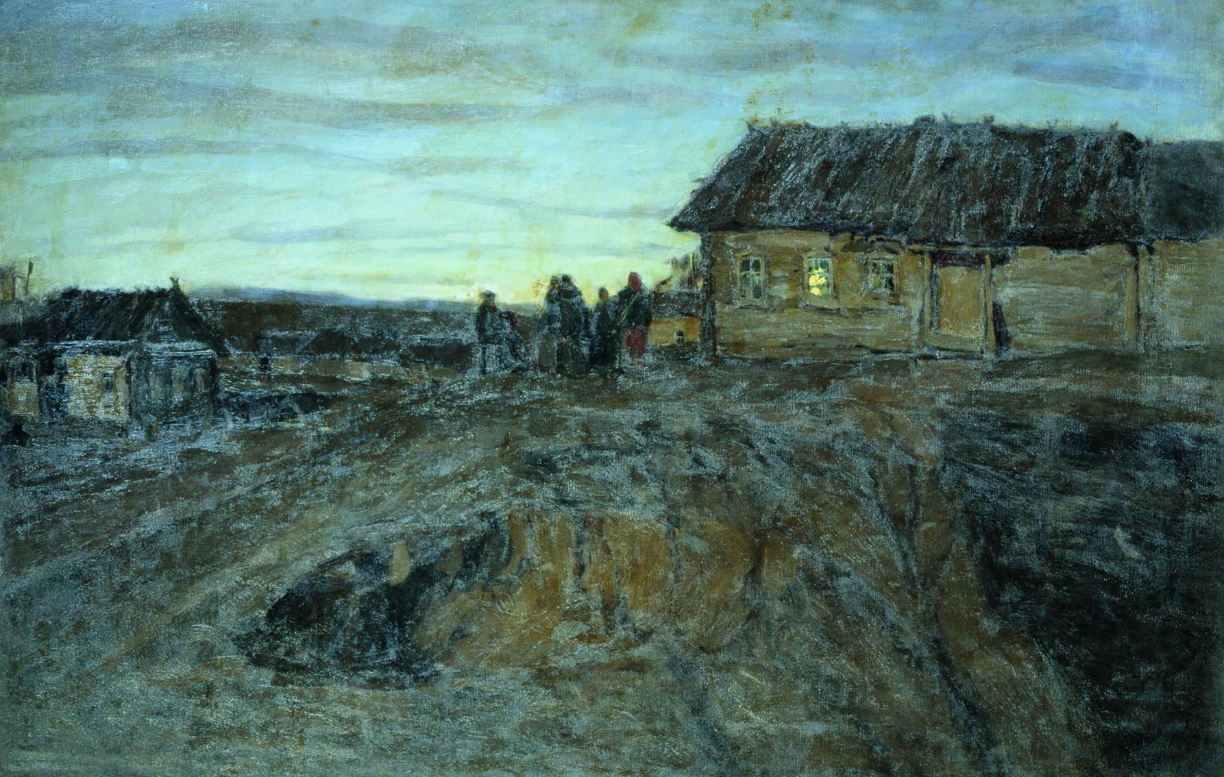 Жуковский С.. Деревня ночью. 1910-е