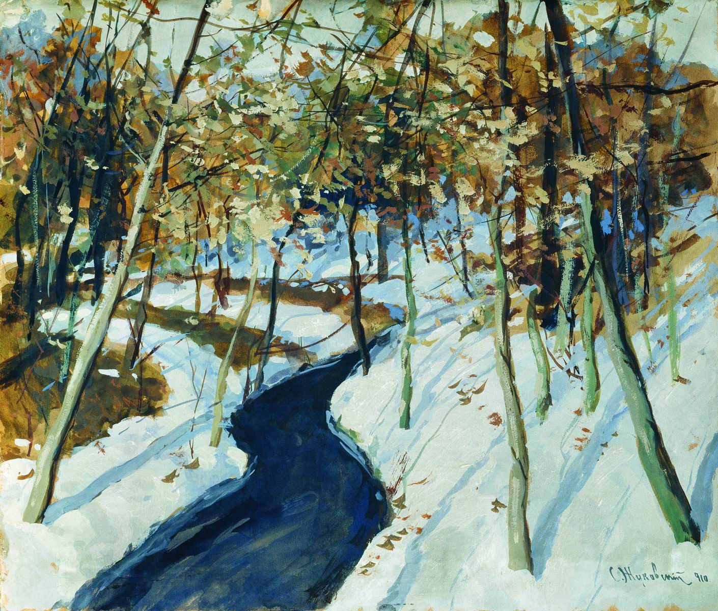 Жуковский С.. Зимний пейзаж. 1910