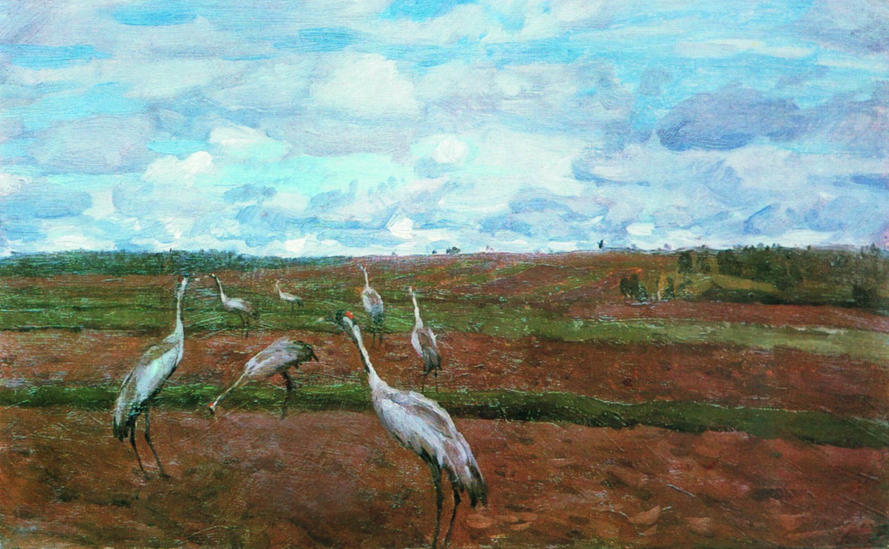 Жуковский С.. К отлету - журавли. 1902