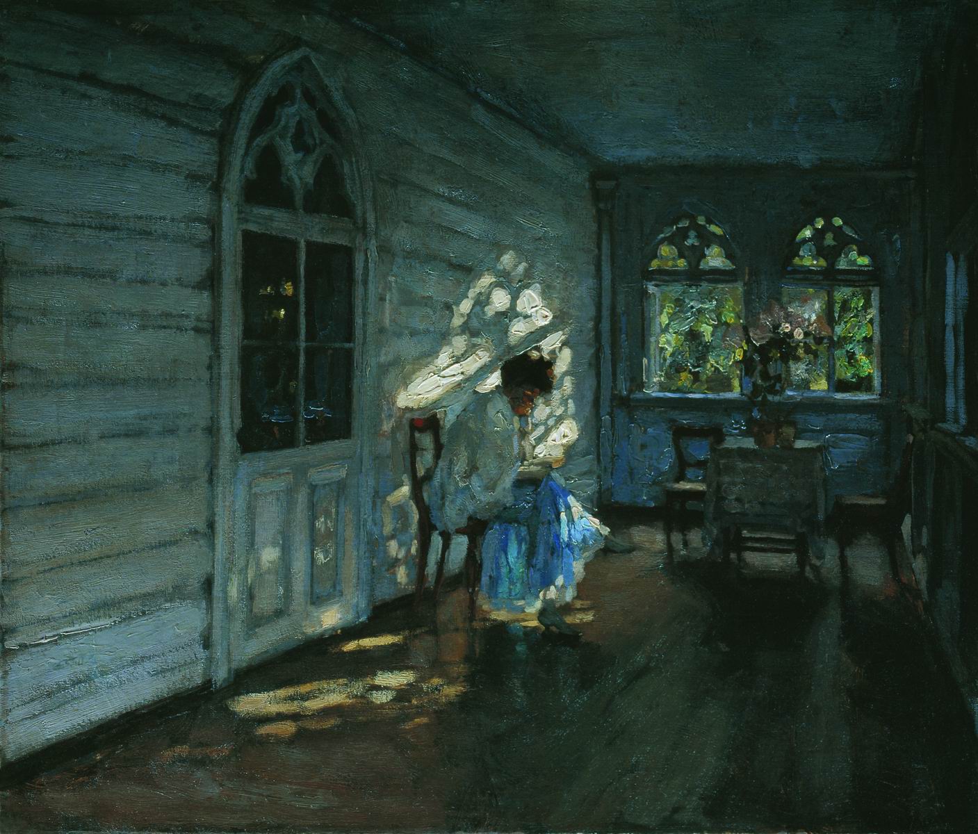 Жуковский С.. На террасе. 1904