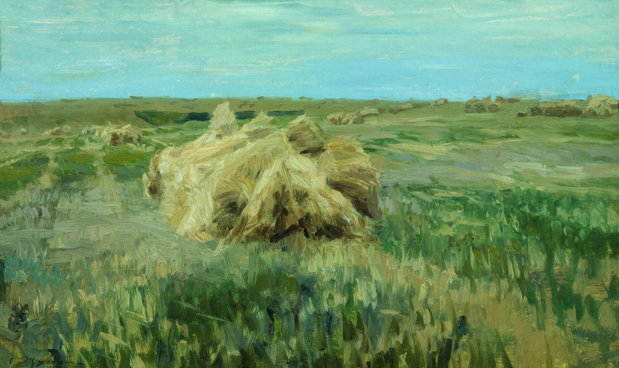 Жуковский С.. Скирды в поле. 1900