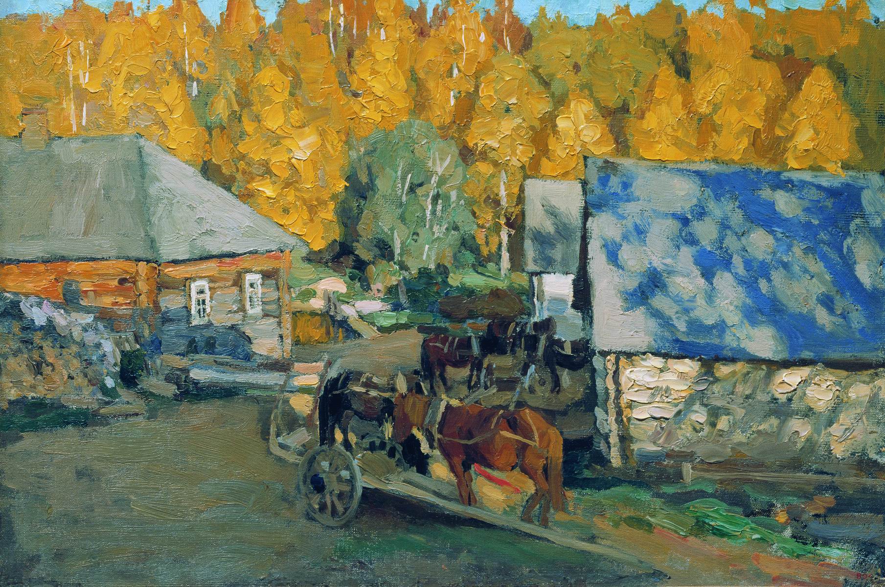 Жуковский С.. У мельницы. 1904