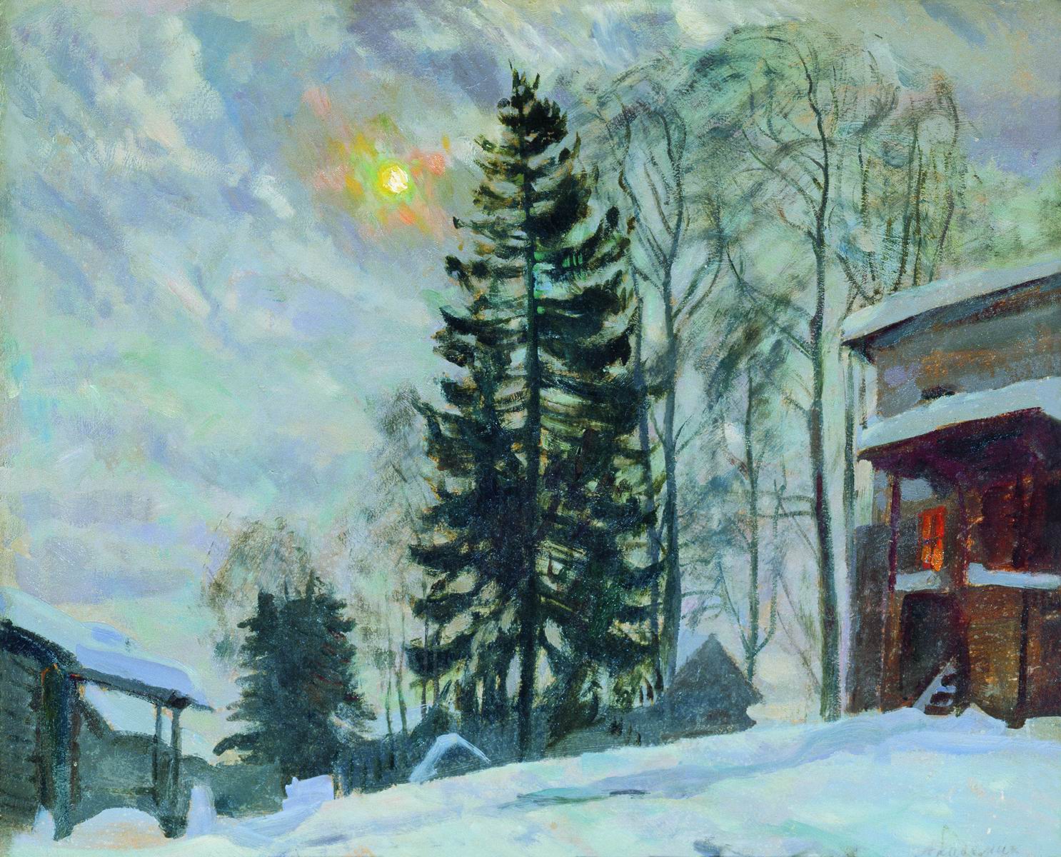 Жуковский С.. Усадьба зимой. 1918