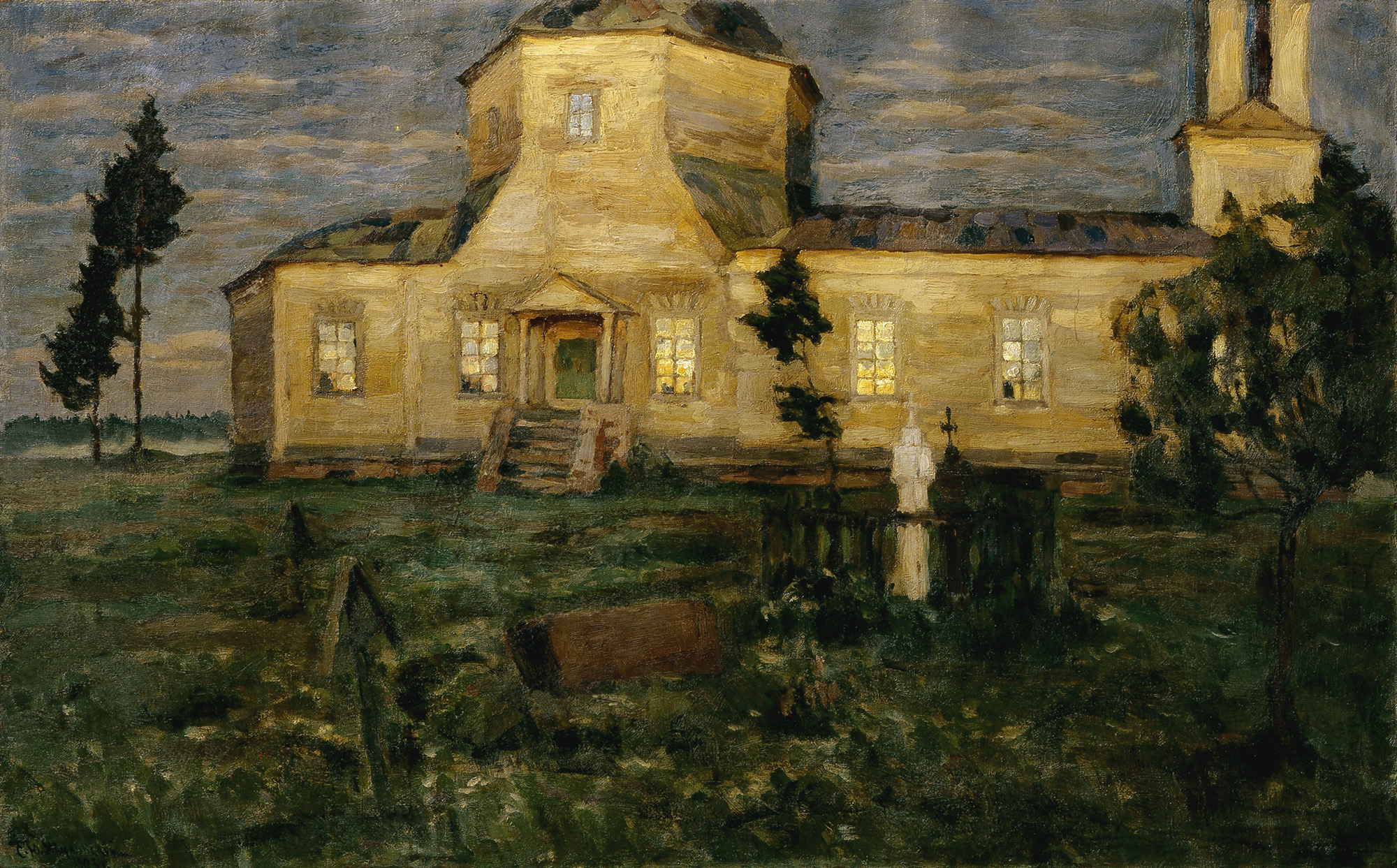 Жуковский С.. Церковь. Кладбище. 1902