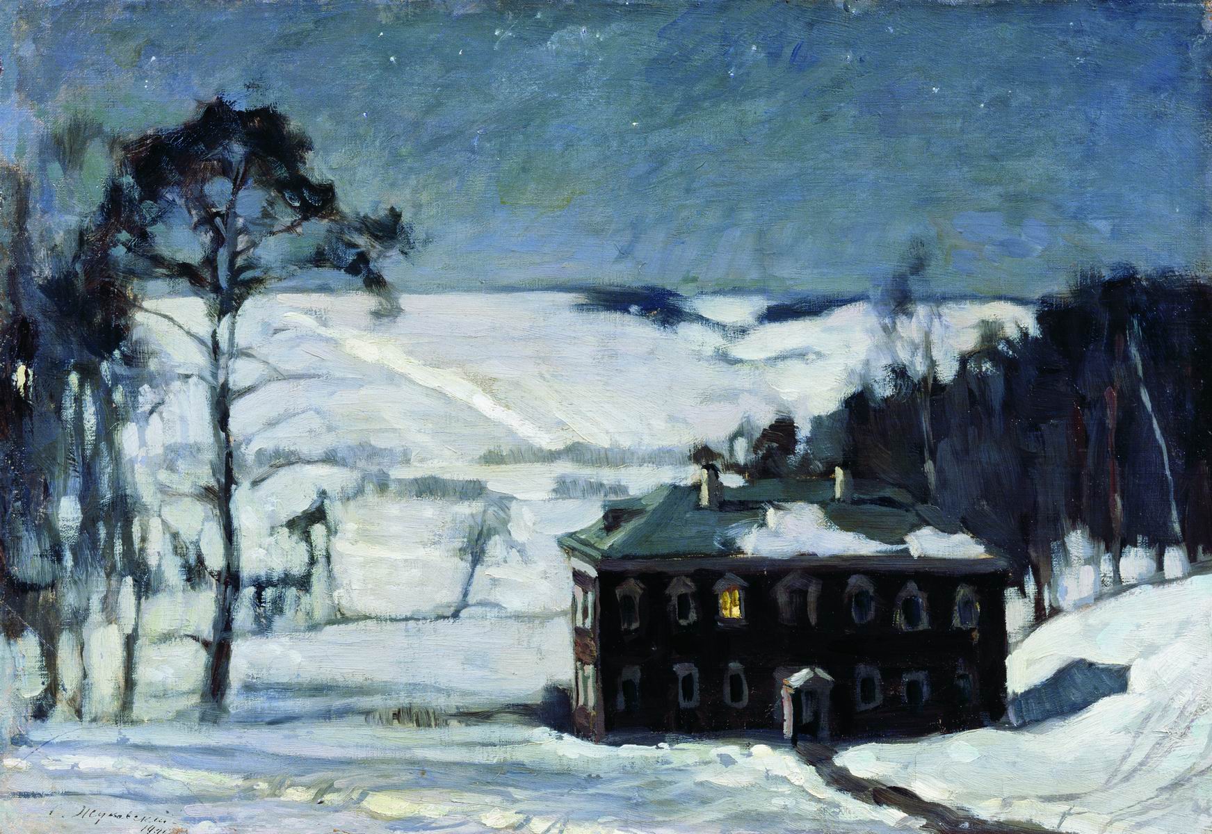 Жуковский С.. Лунная ночь зимой. 1901