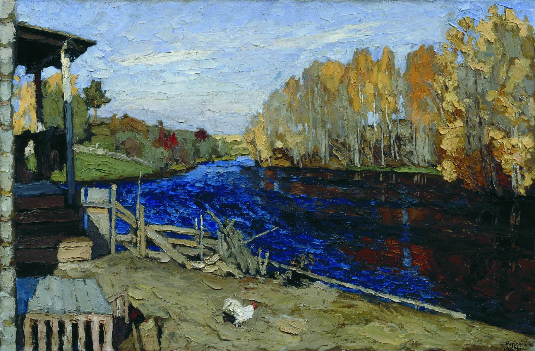 Жуковский С.. Осень (У пруда). 1904