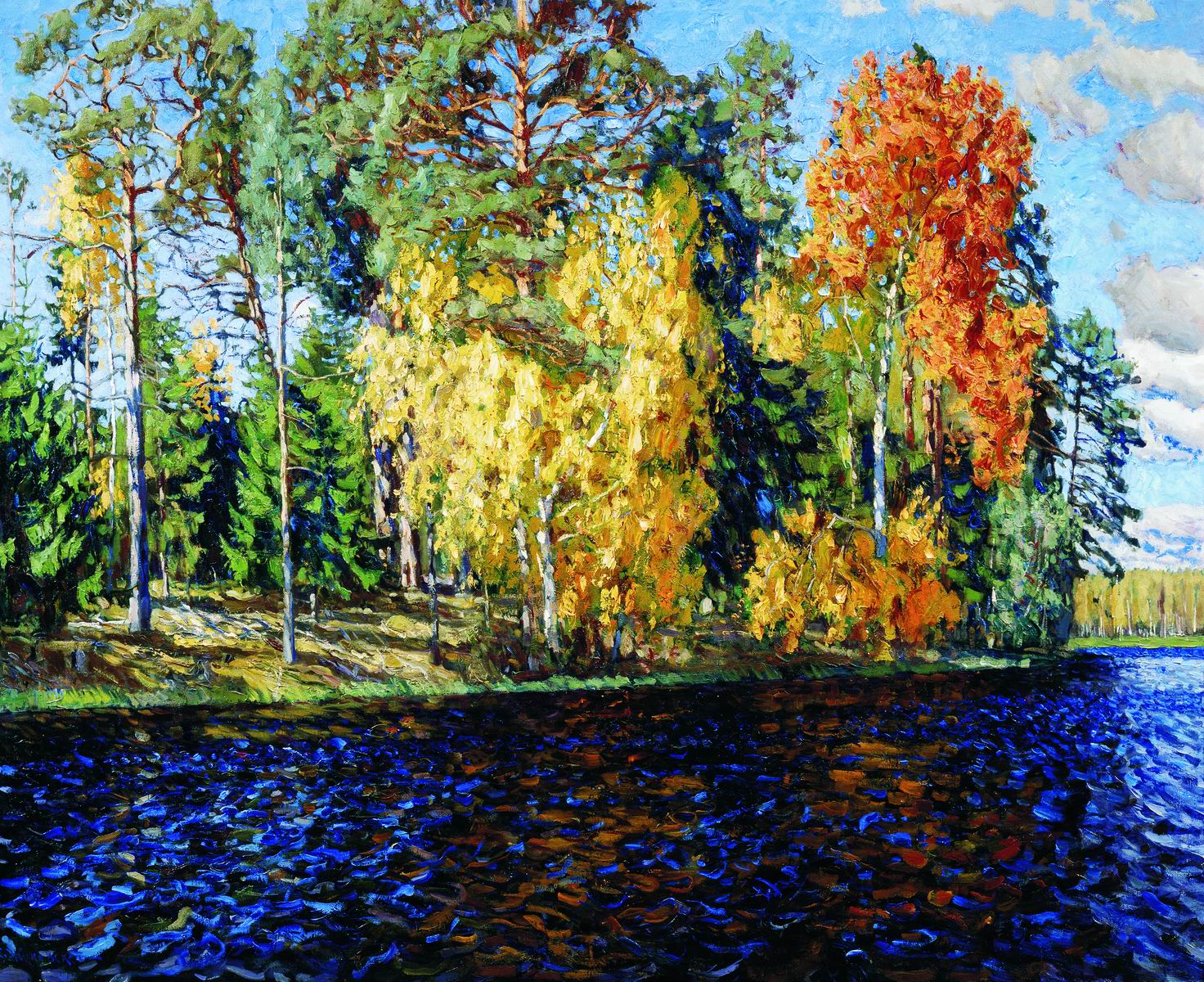 Жуковский С.. Лесное озеро. Золотая осень (Синяя вода). 1912