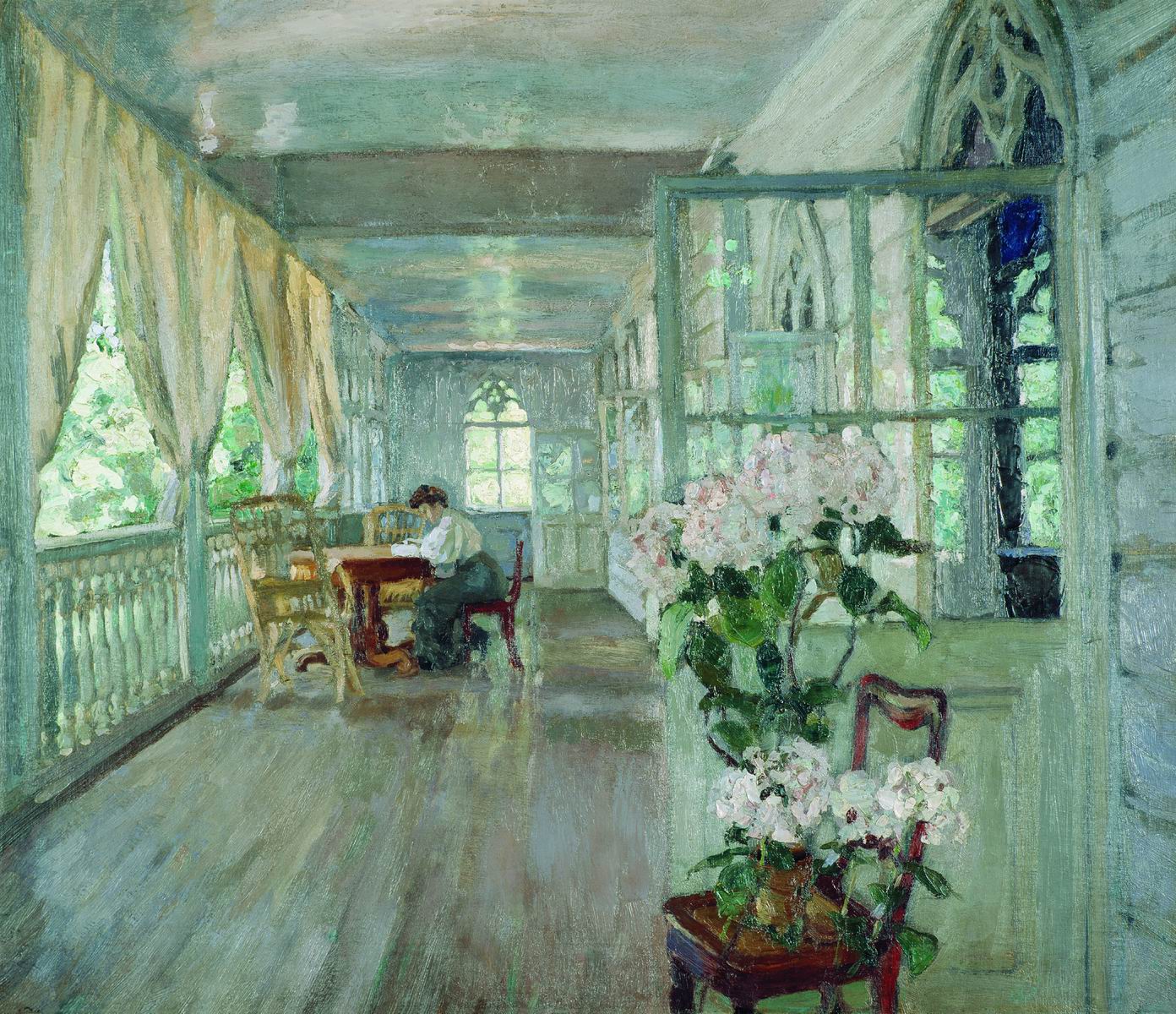 Жуковский С.. Терраса в поместье. Конец 1900-х