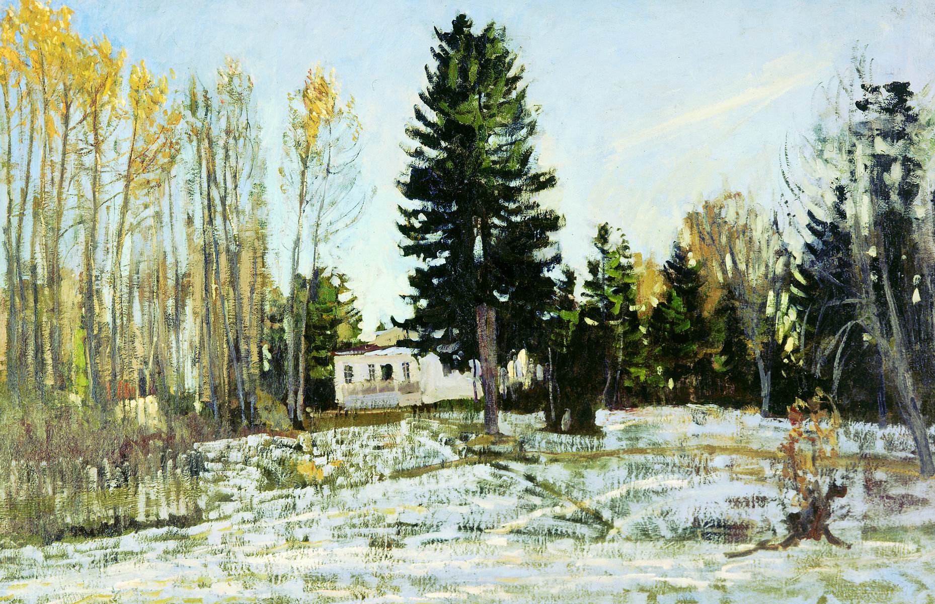 Жуковский С.. Старая усадьба зимой. 1911