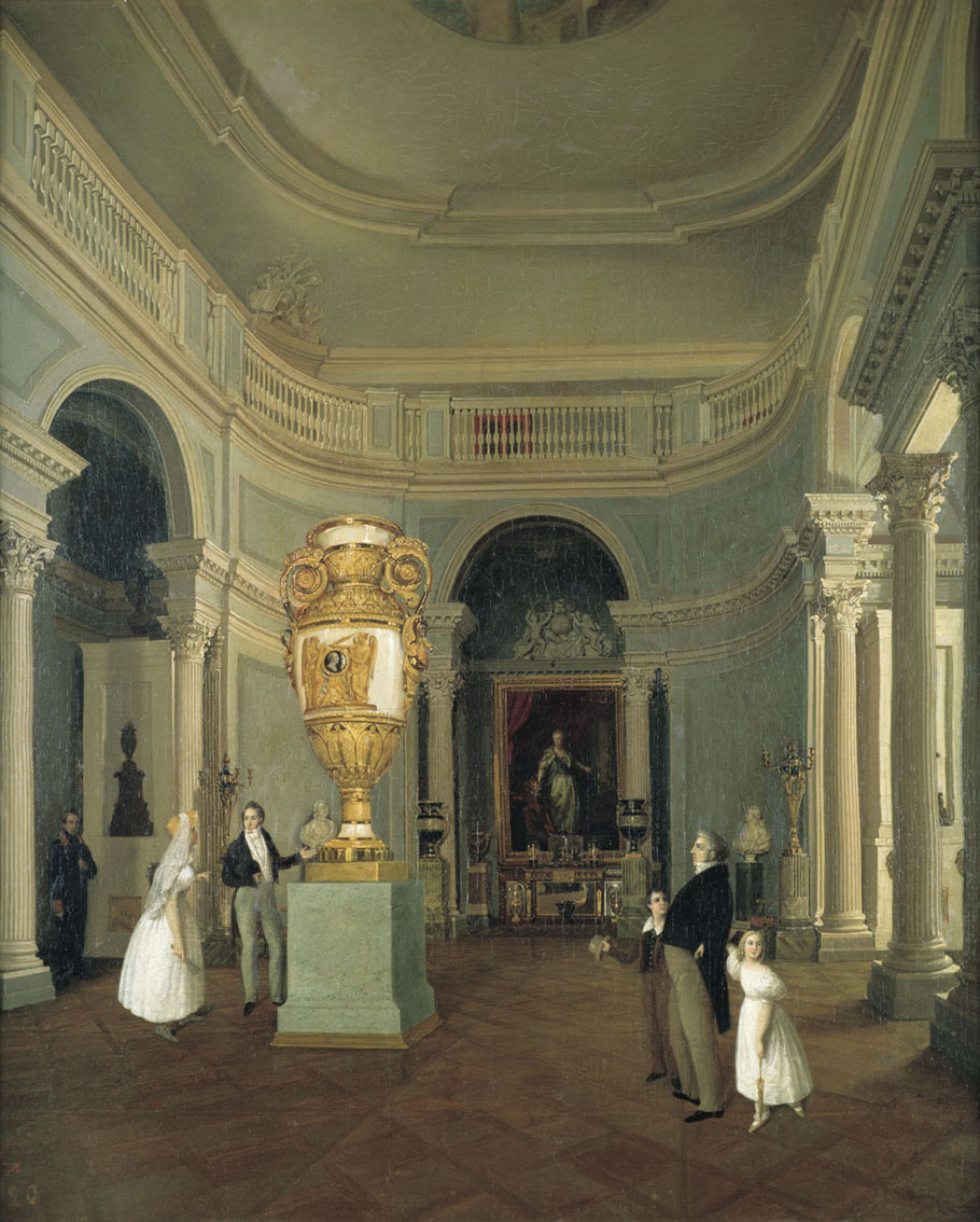 Беггров К.. Овальный зал Старого Эрмитажа. 1829