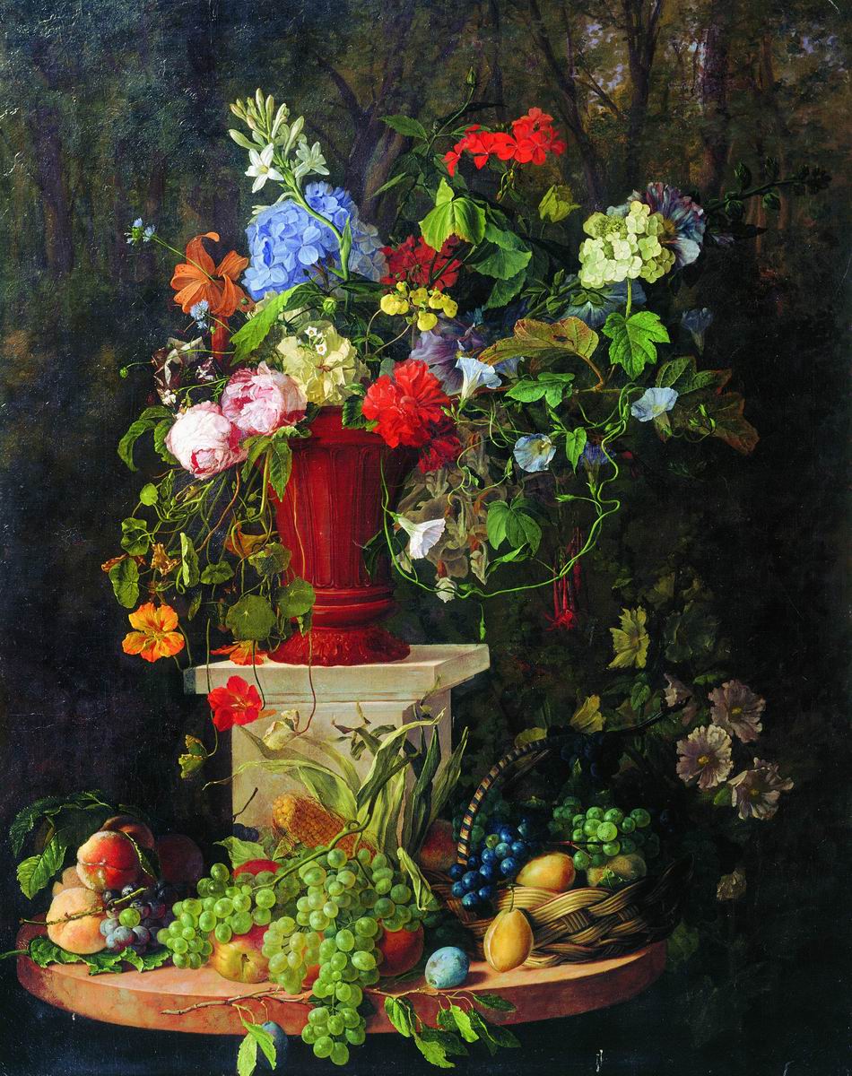 Садовников В.С.. Цветы и фрукты. 1855