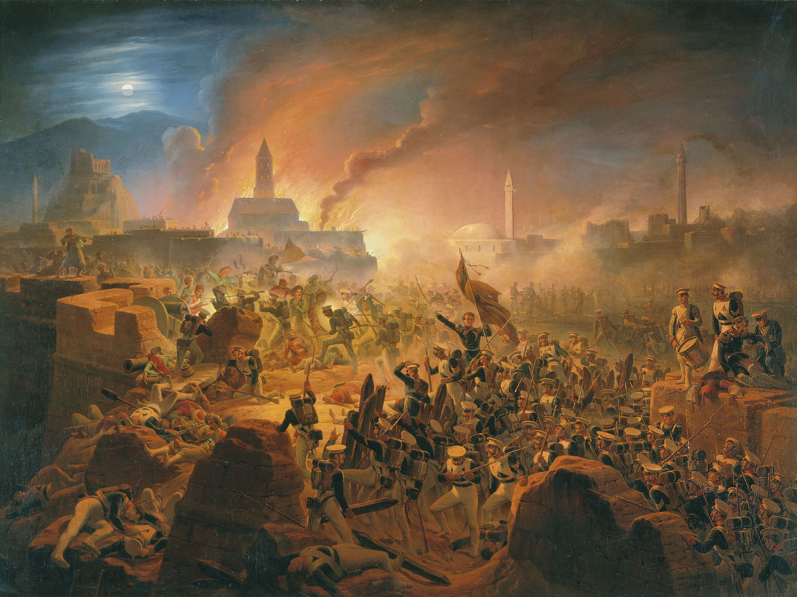 Суходольский Я.. Штурм крепости Ахалцых 15 августа 1828 года. 1839