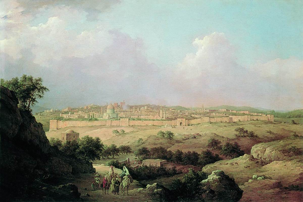 Чернецов Г.. Вид Иерусалима с Елеонской горы. 1863