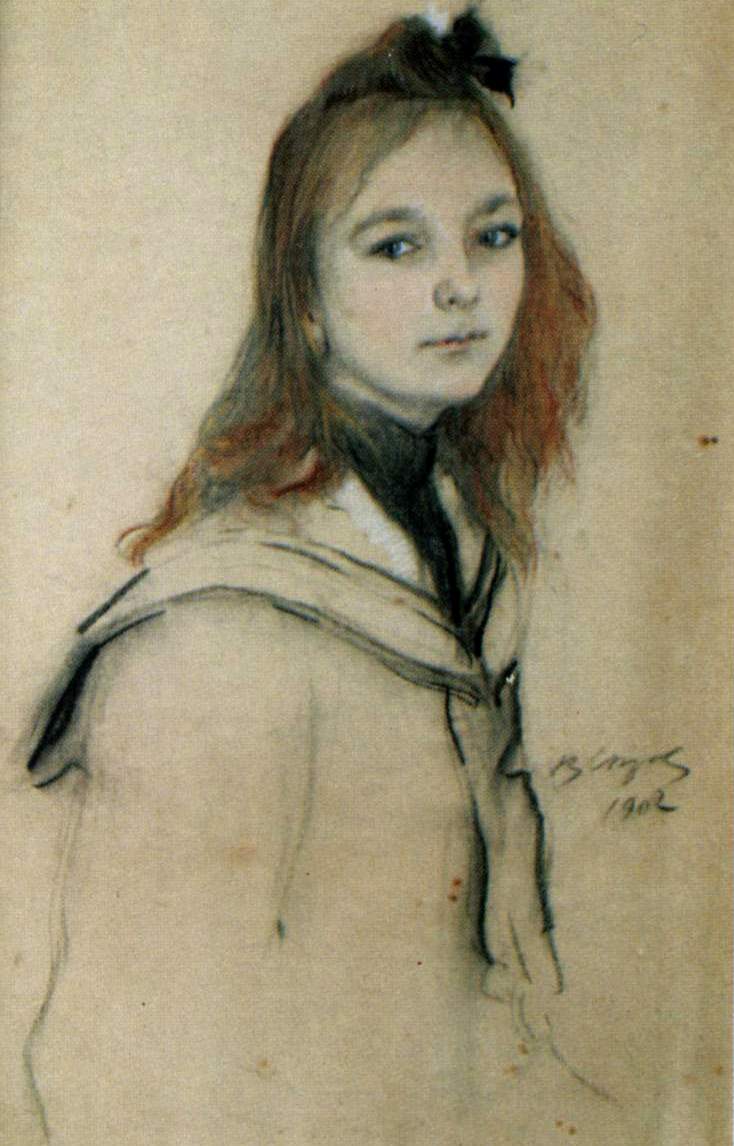 Серов В.. Портрет девочки (В.Н. Гучковой). 1902