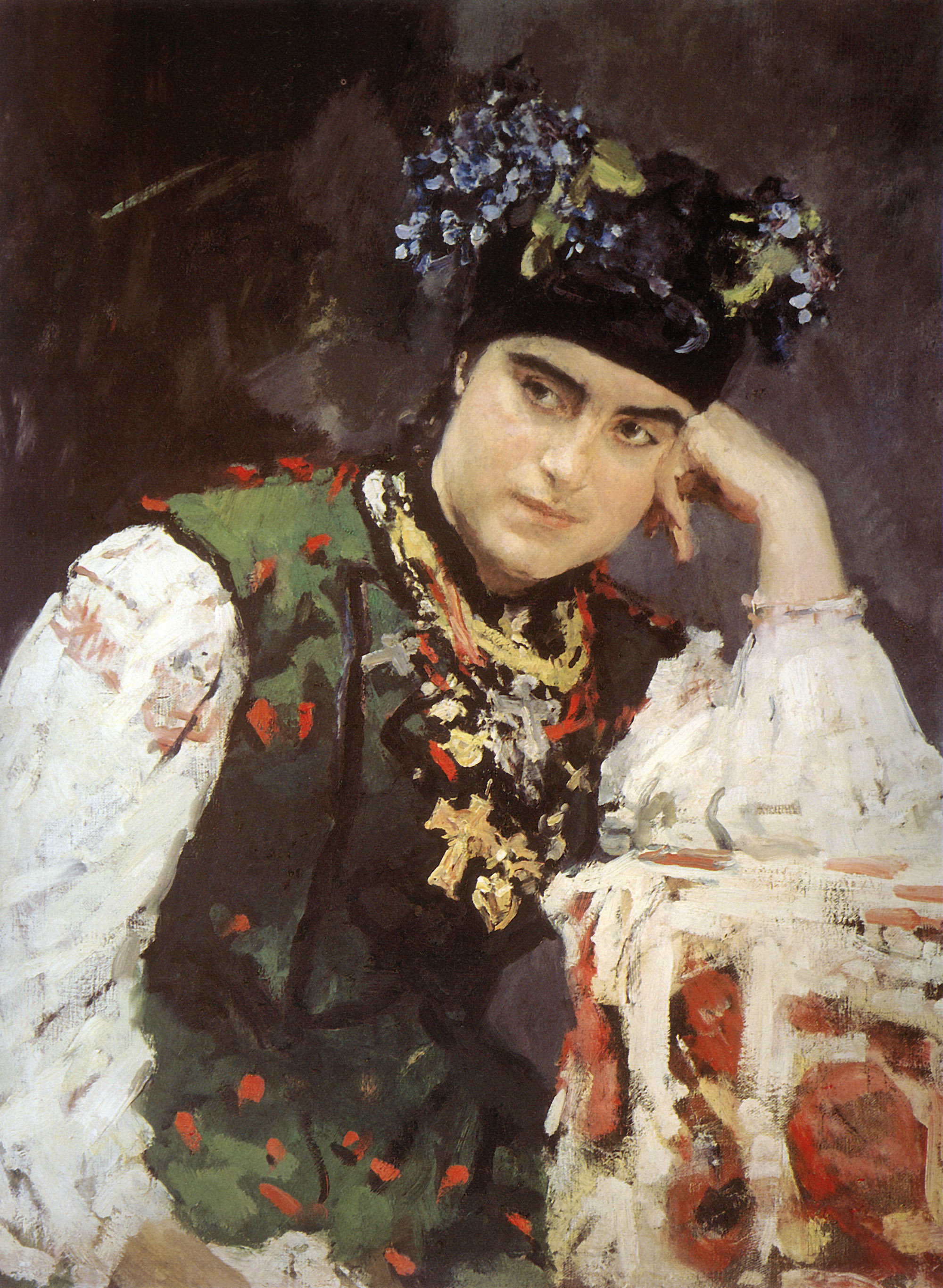 Серов В.. Портрет С.М.Драгомировой. 1889