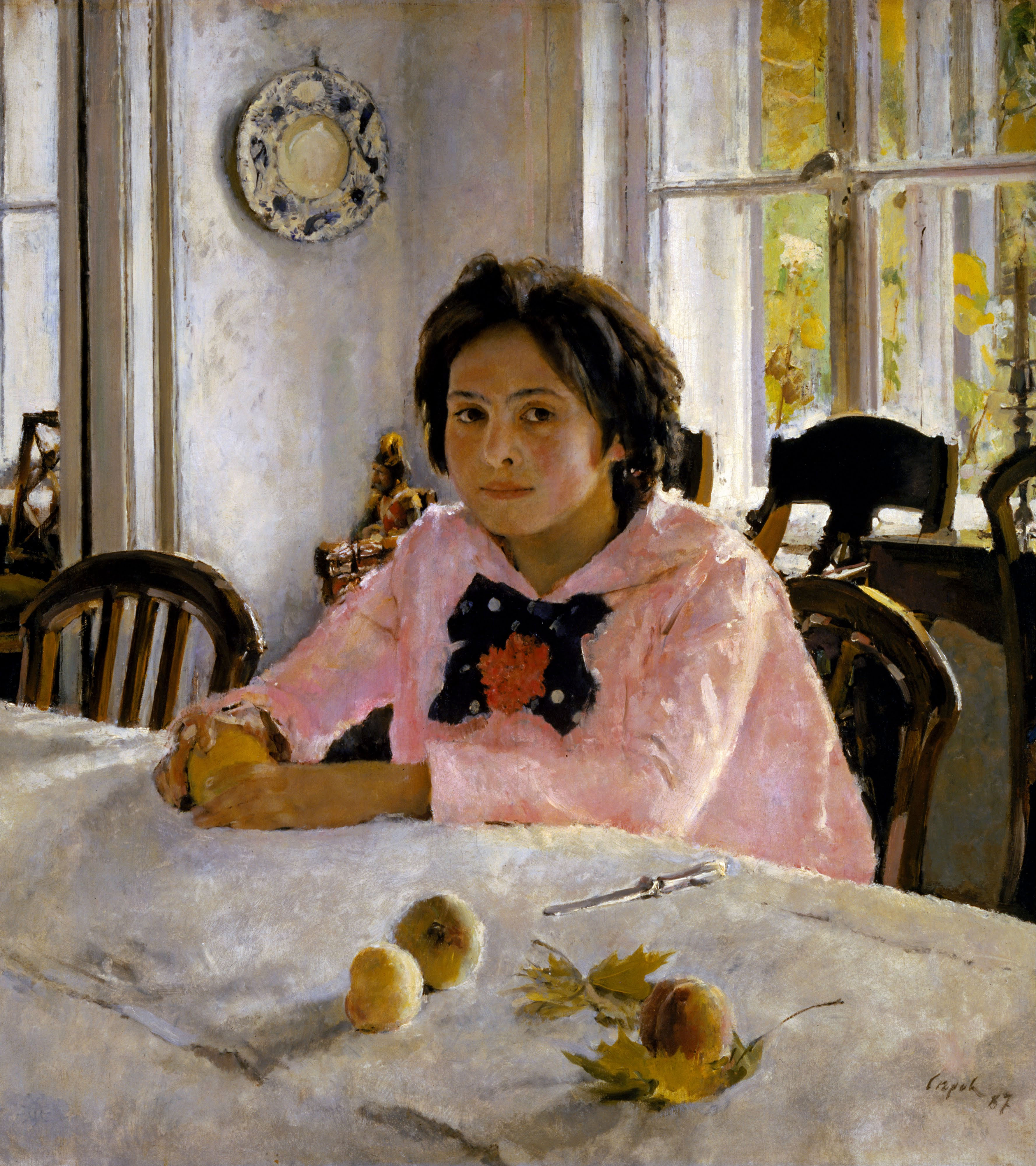 Серов В.. Девочка с персиками (Портрет В.С.Мамонтовой). 1887