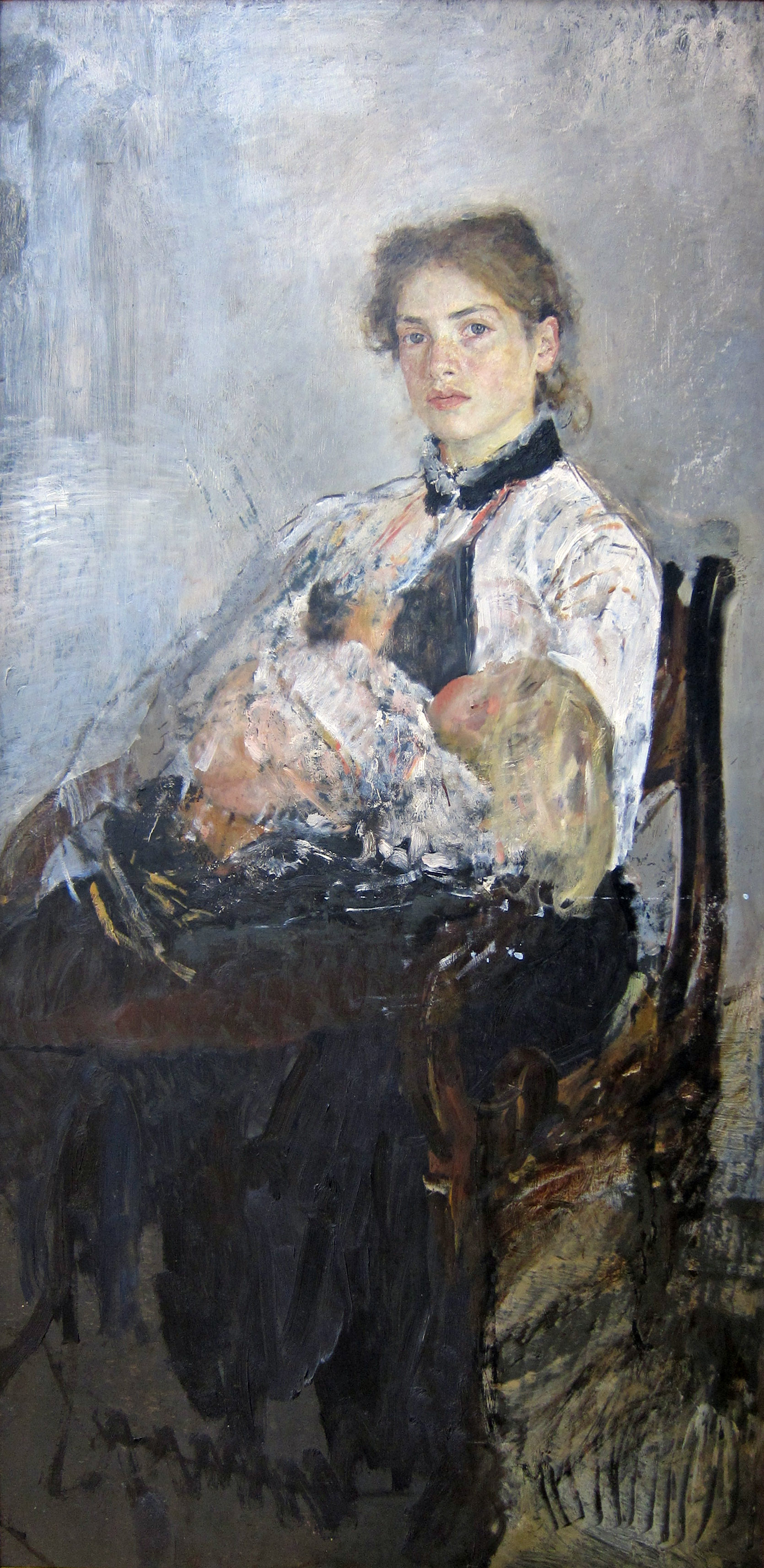 Серов В.. Портрет Н.Я.Дервиз с ребенком. 1888-1889