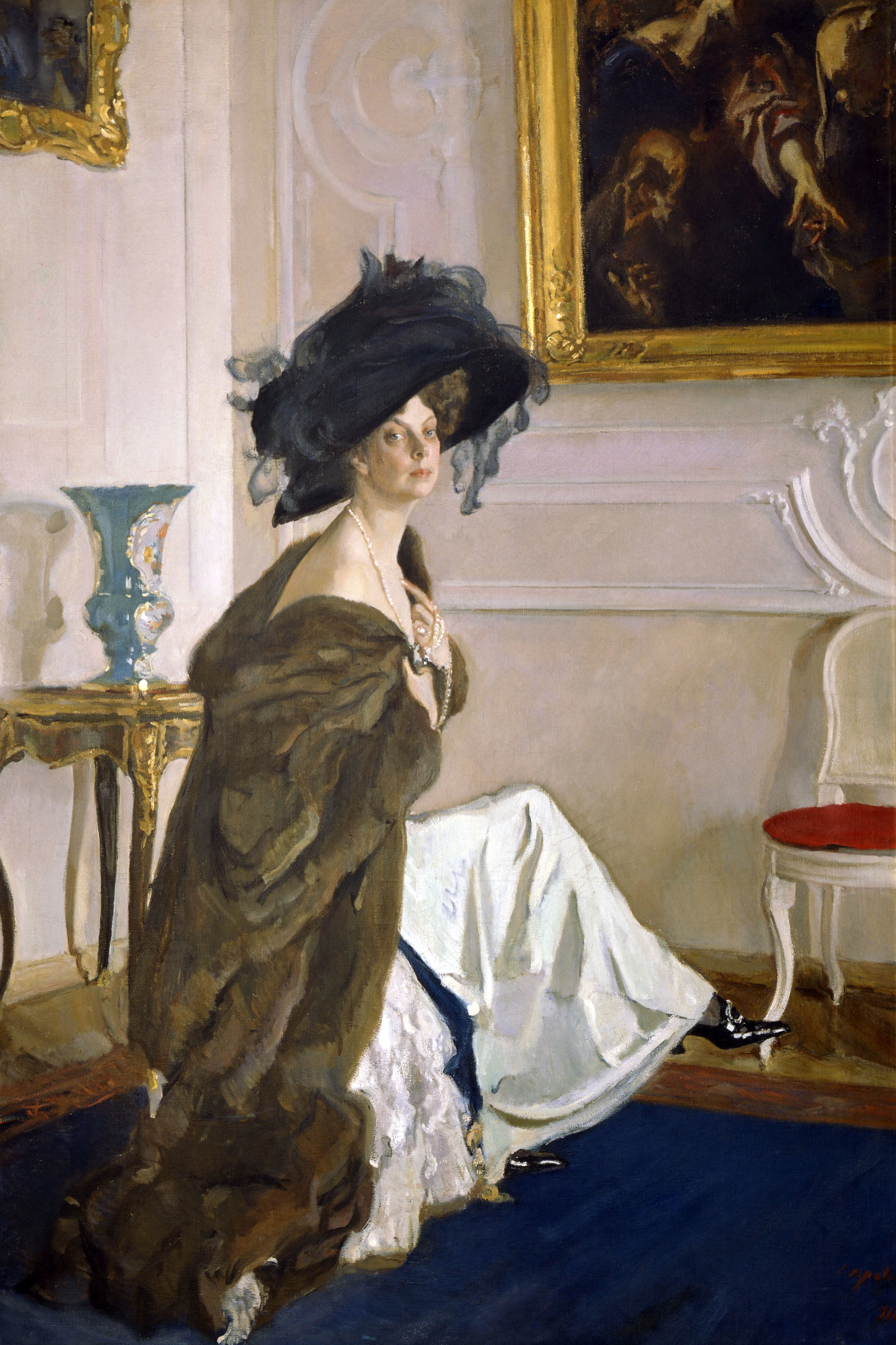 Серов В.. Портрет княгини О.К.Орловой. 1911