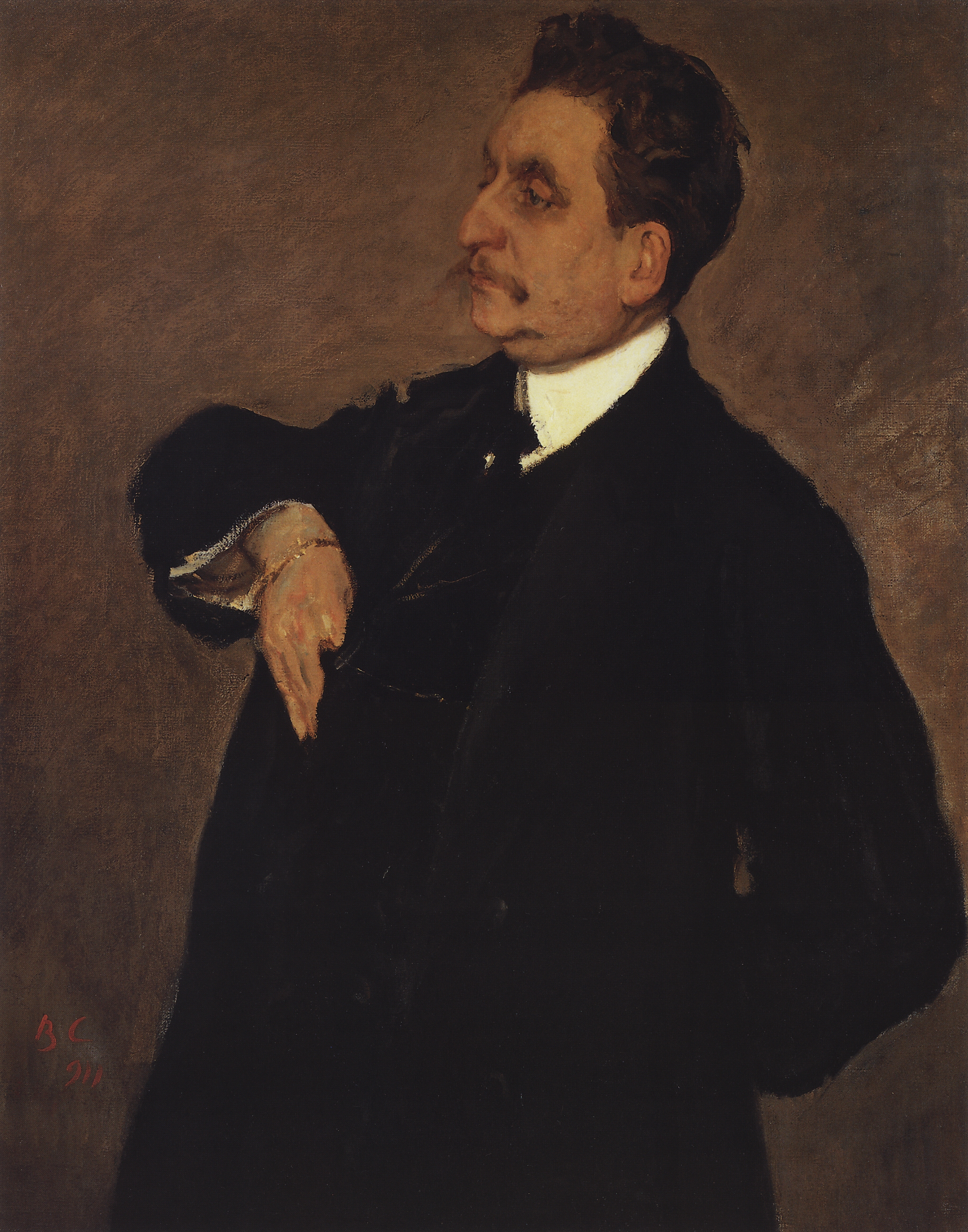 Серов В.. Портрет В.О.Гиршмана. 1911