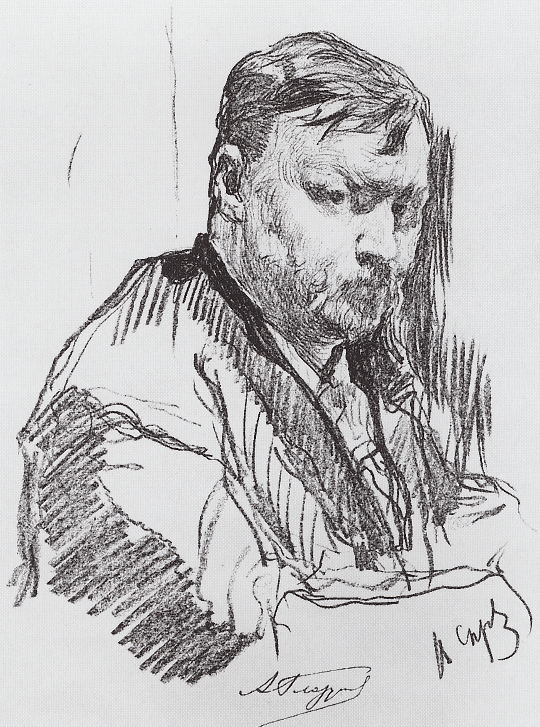 Серов В.. Портрет композитора А.К.Глазунова. 1899