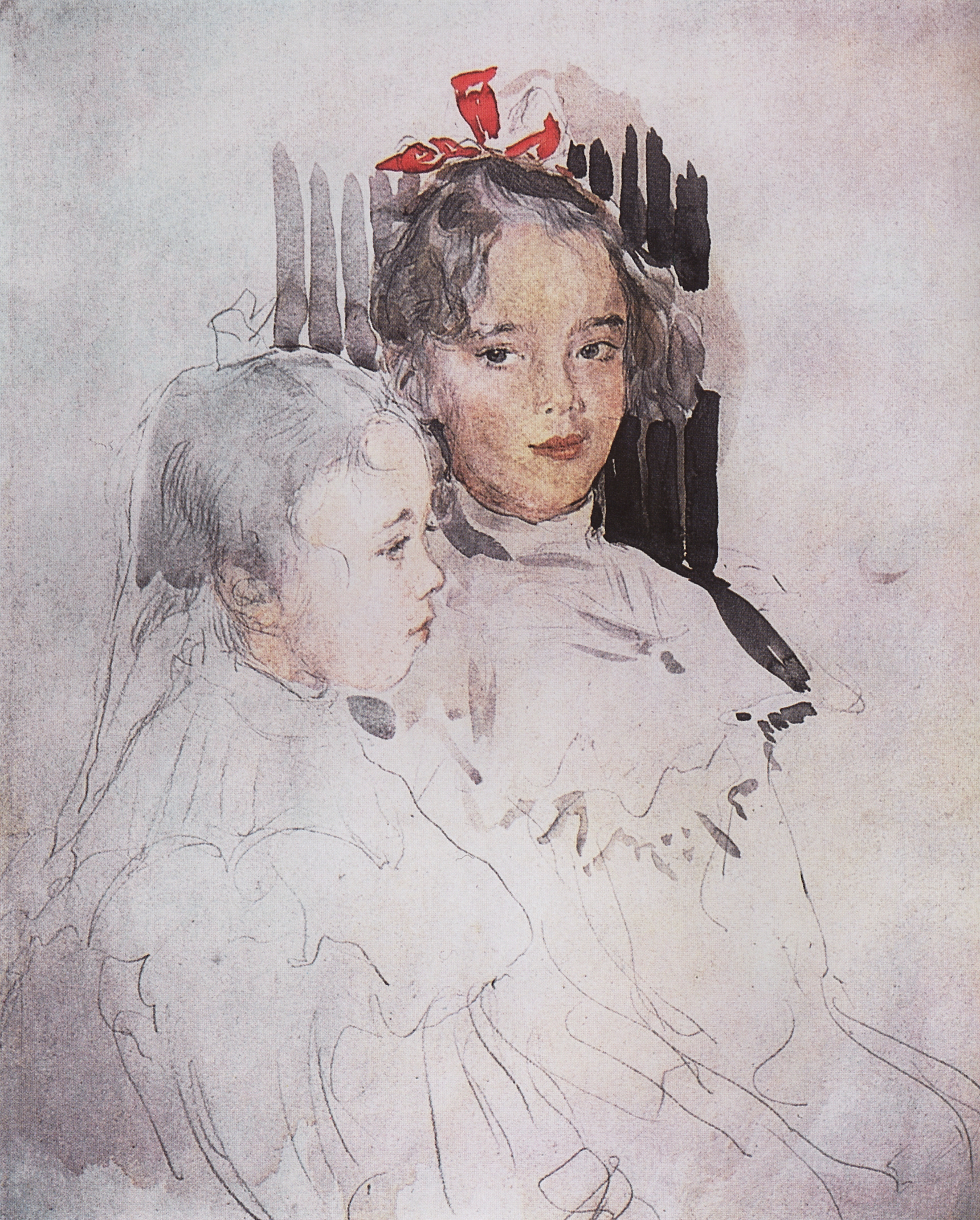 Серов В.. Портрет детей С.С.Боткина. 1900