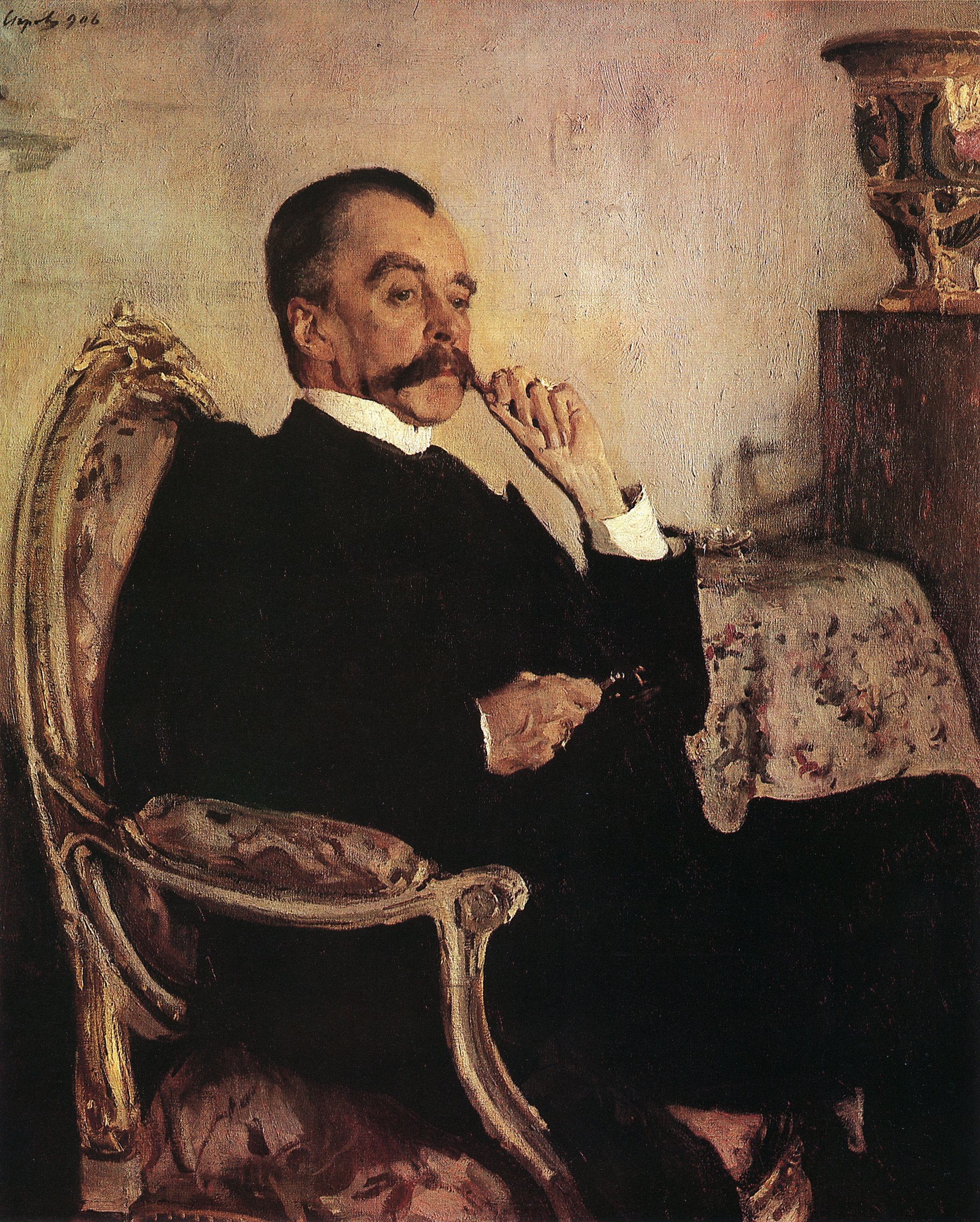 Серов В.. Портрет кн. В.Н.Голицына. 1906