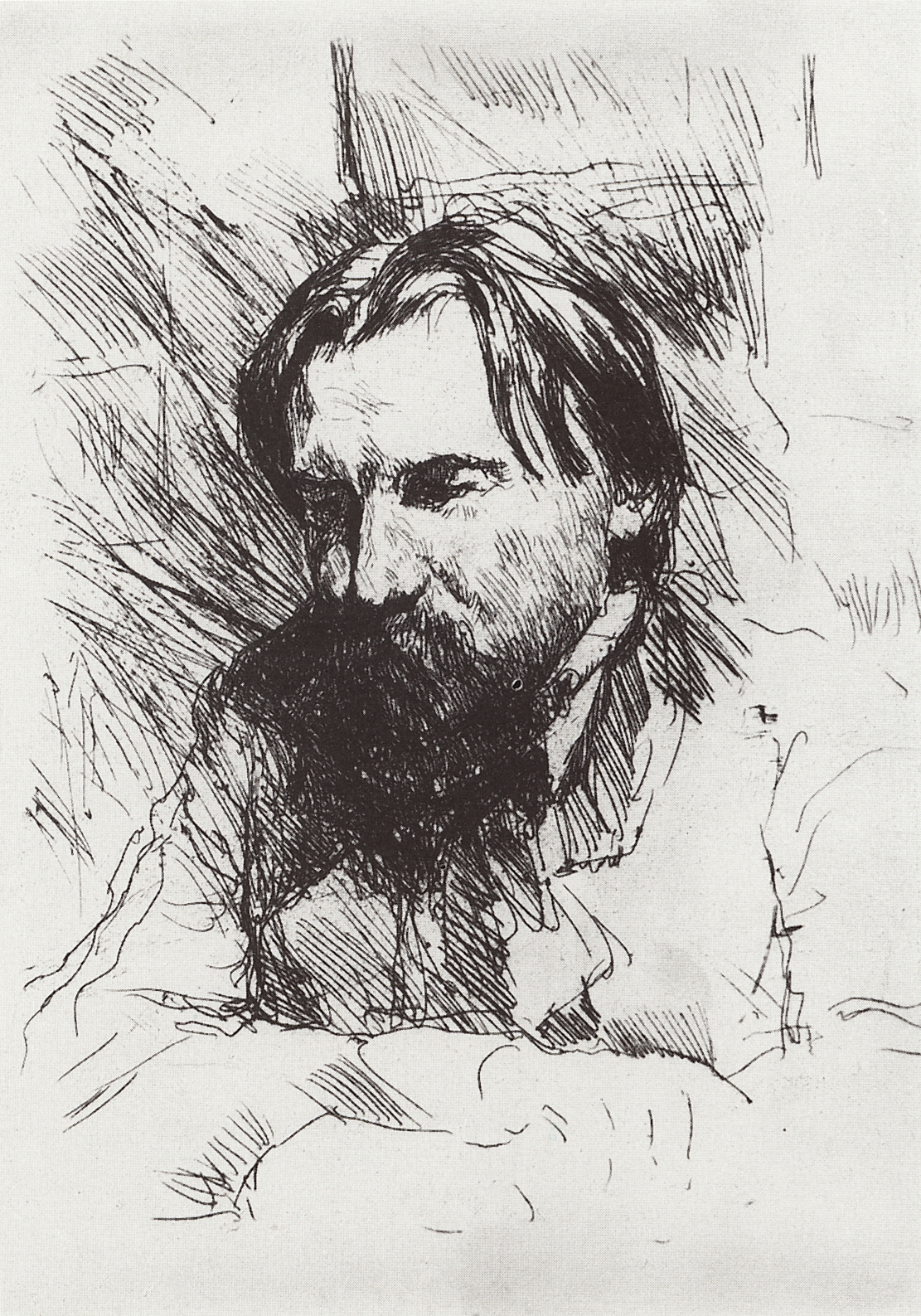 Серов В.. Портрет художника-гравера В.В.Матэ. 1898-1899