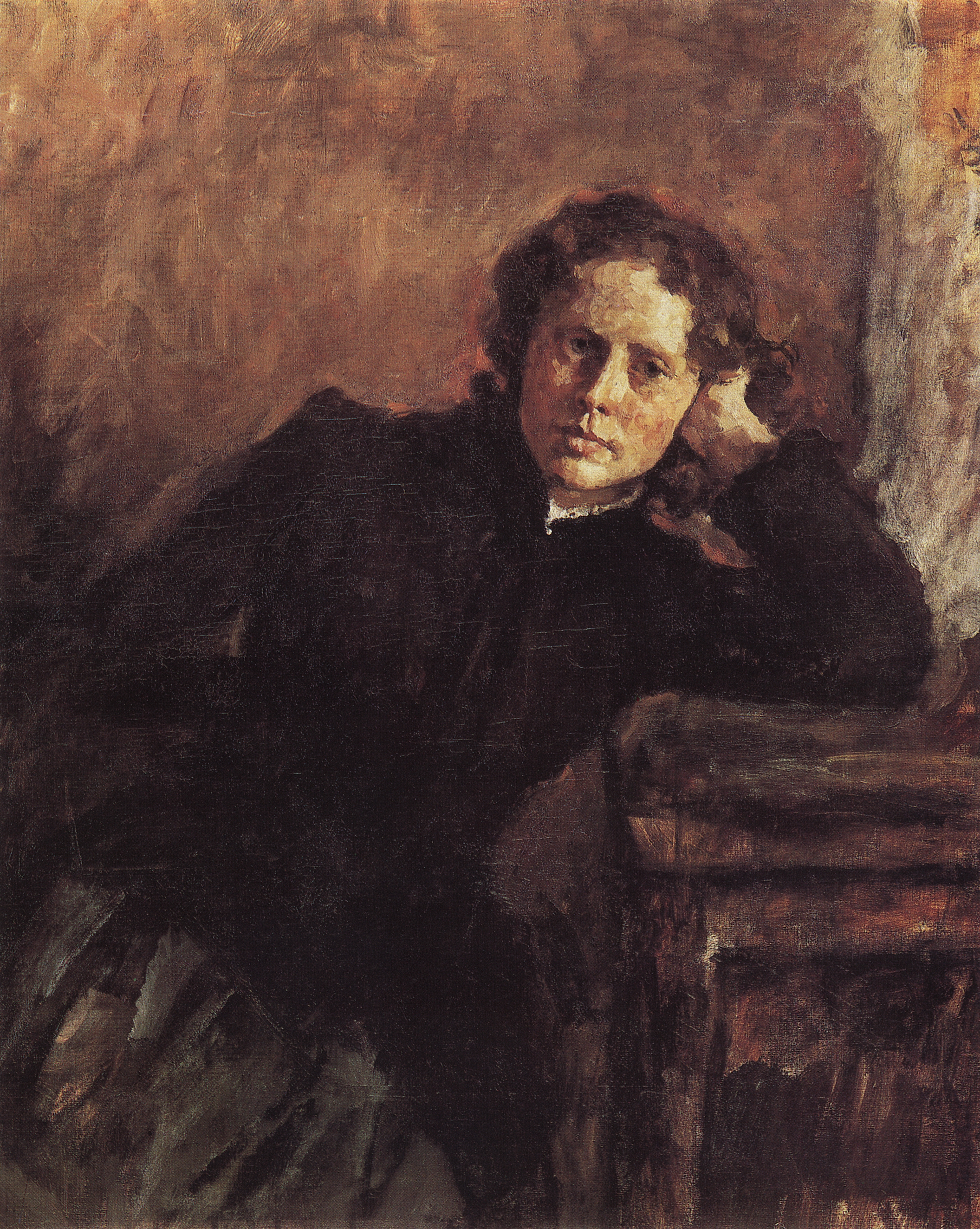 Серов В.. У окна. Портрет О.Ф.Трубниковой. 1885