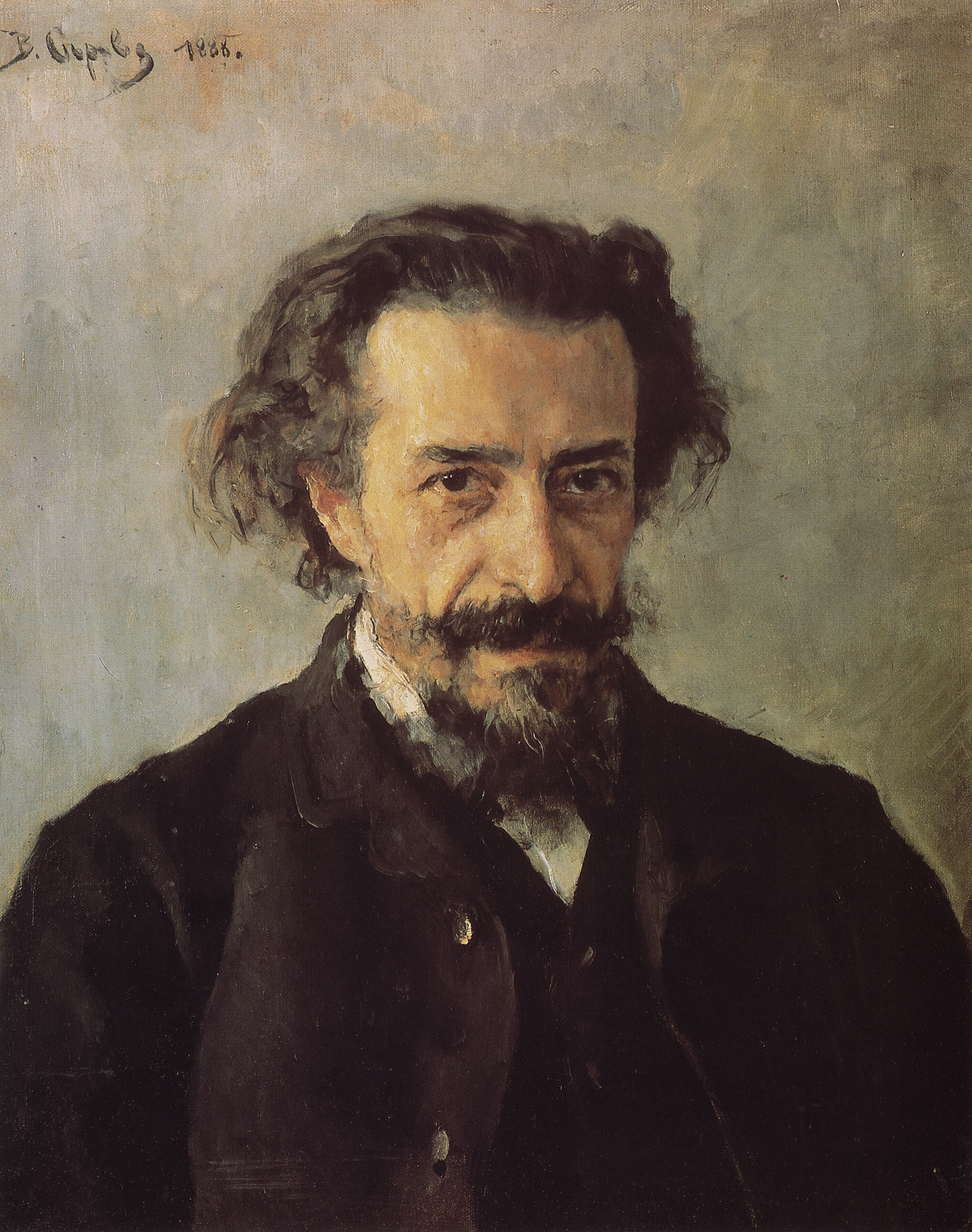 Серов В.. Портрет композитора П.И.Бларамберга. 1888
