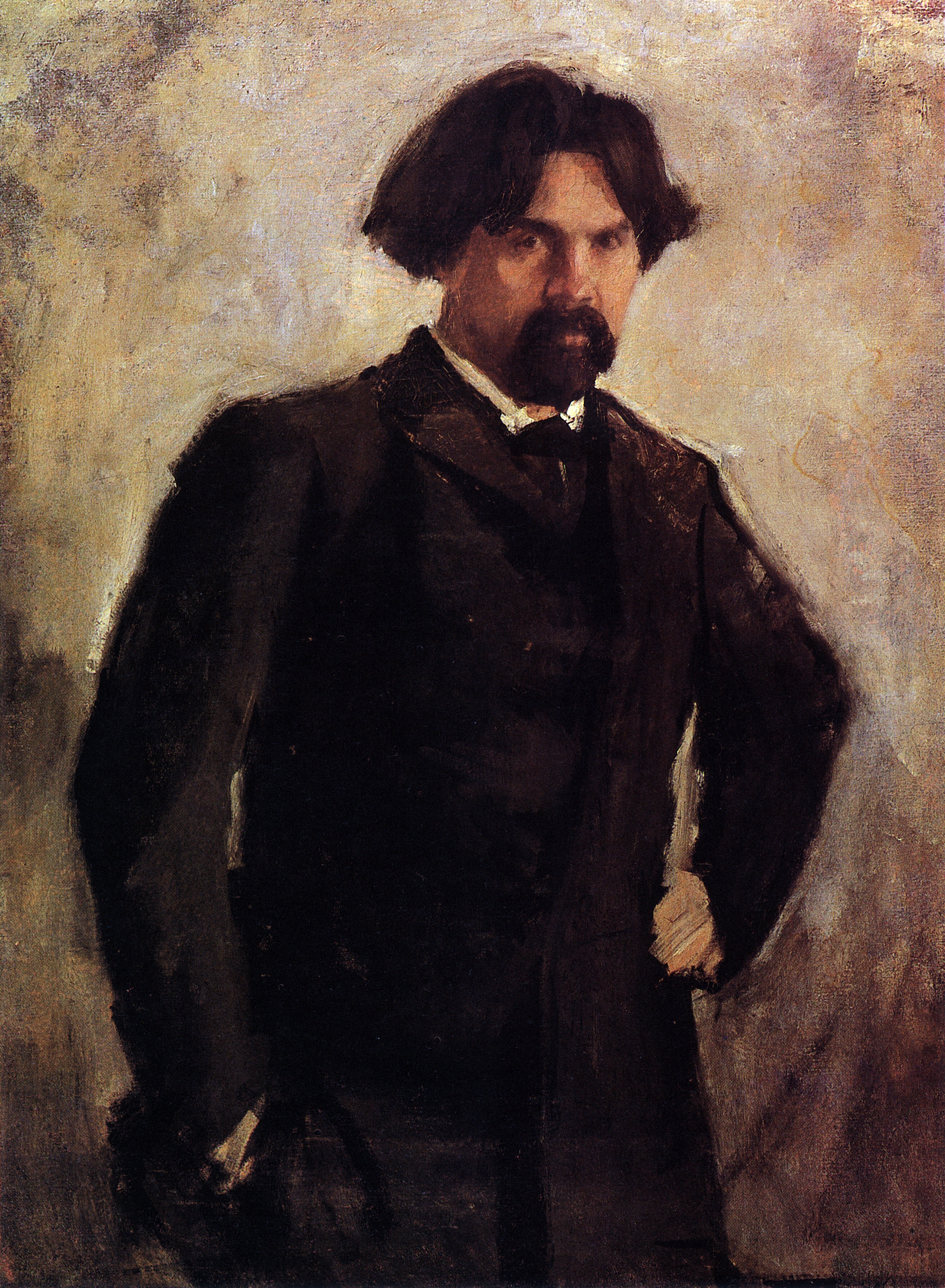 Серов В.. Портрет художника В.И.Сурикова. Конец 1890-х