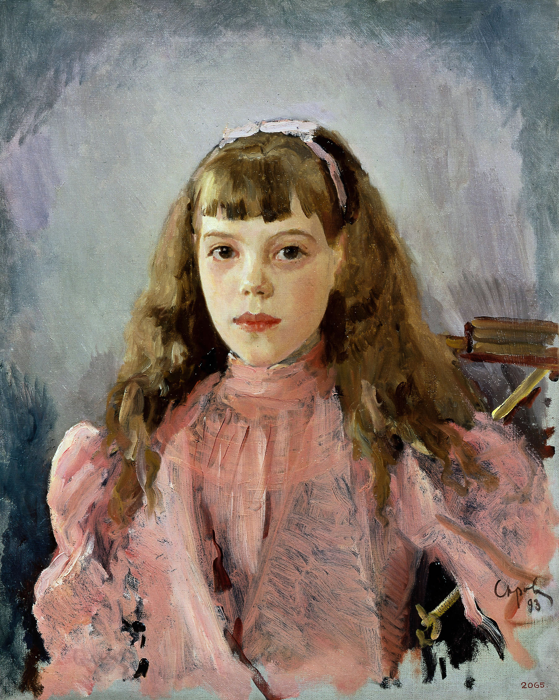 Серов В.. Портрет великой княжны Ольги Александровны (1882-1952) в детстве. 1893
