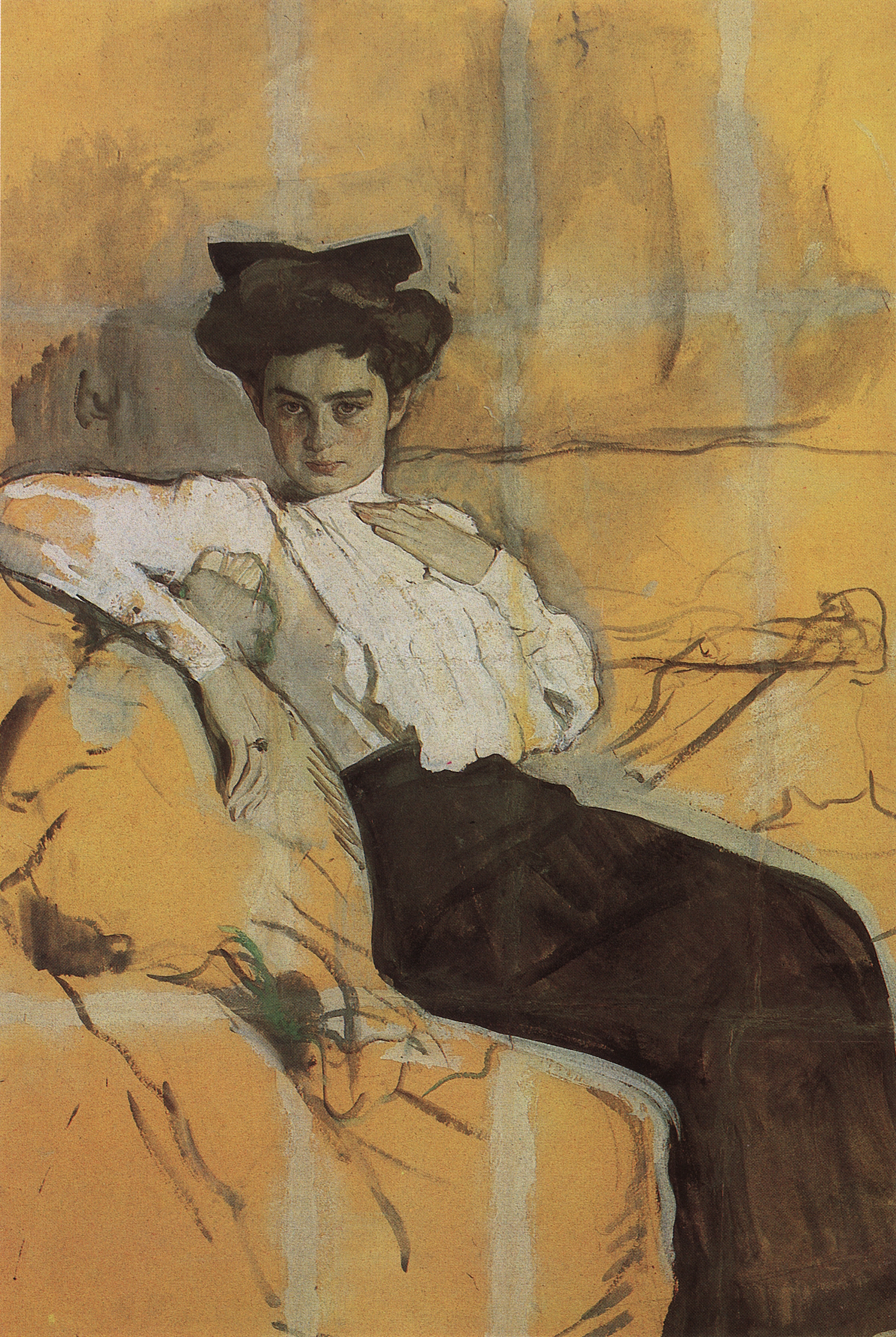 Серов В.. Портрет Г.Л.Гиршман. 1906