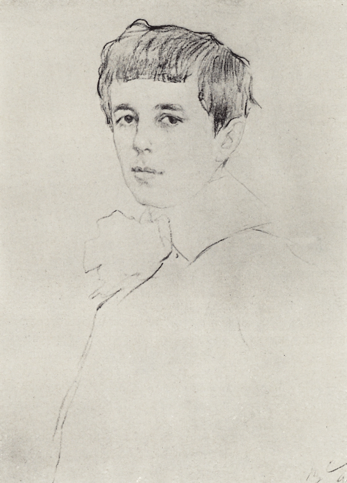 Серов В.. Портрет Юры Морозова. 1905