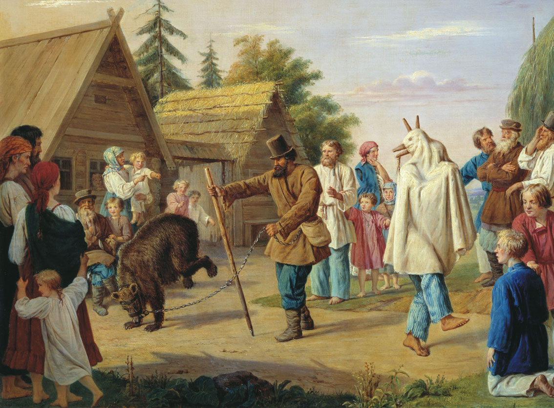 Рисс. Скоморохи в деревне. 1857