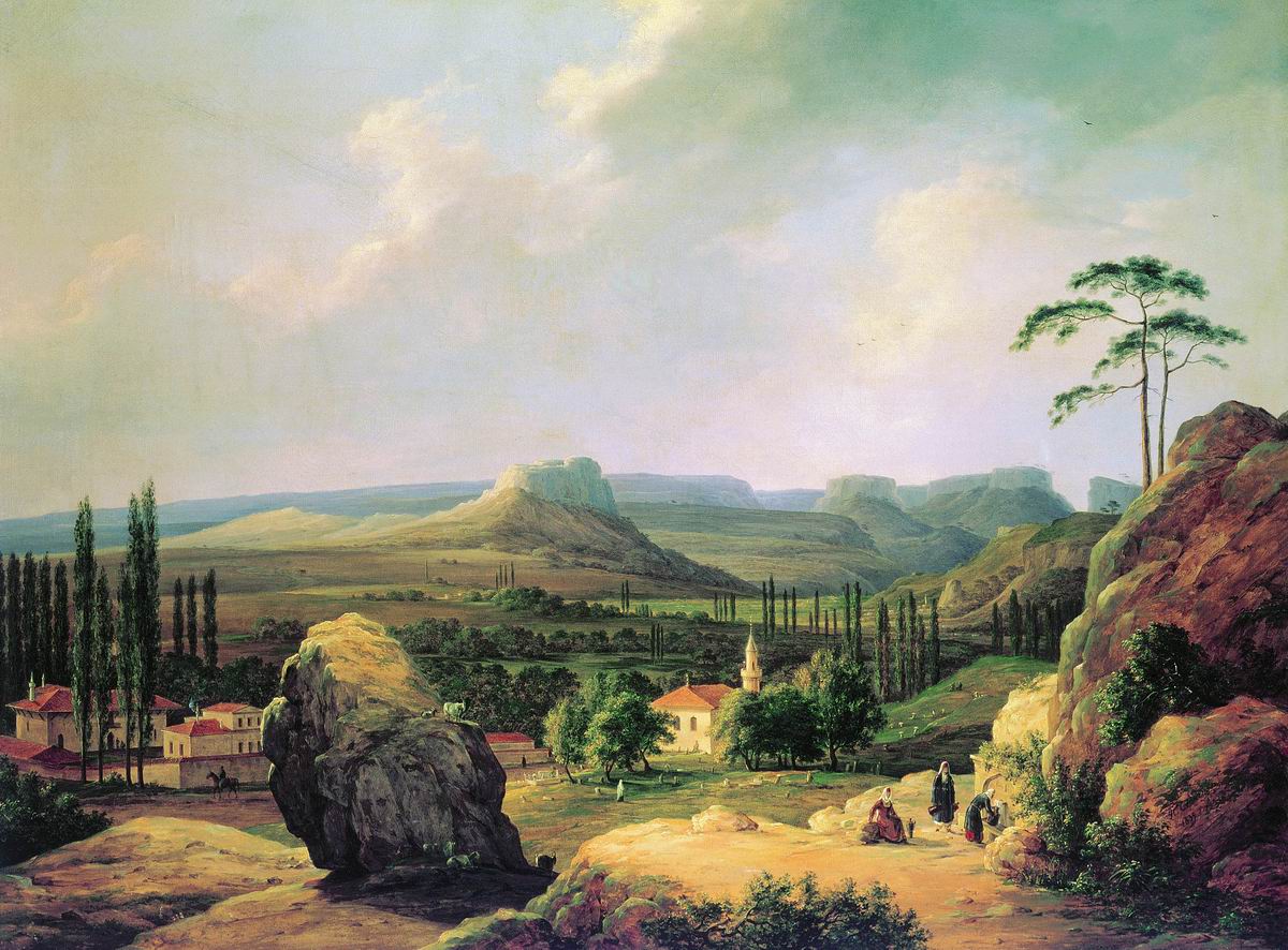 Чернецов Н.. Вид Каралезской долины на южном берегу Крыма. 1839