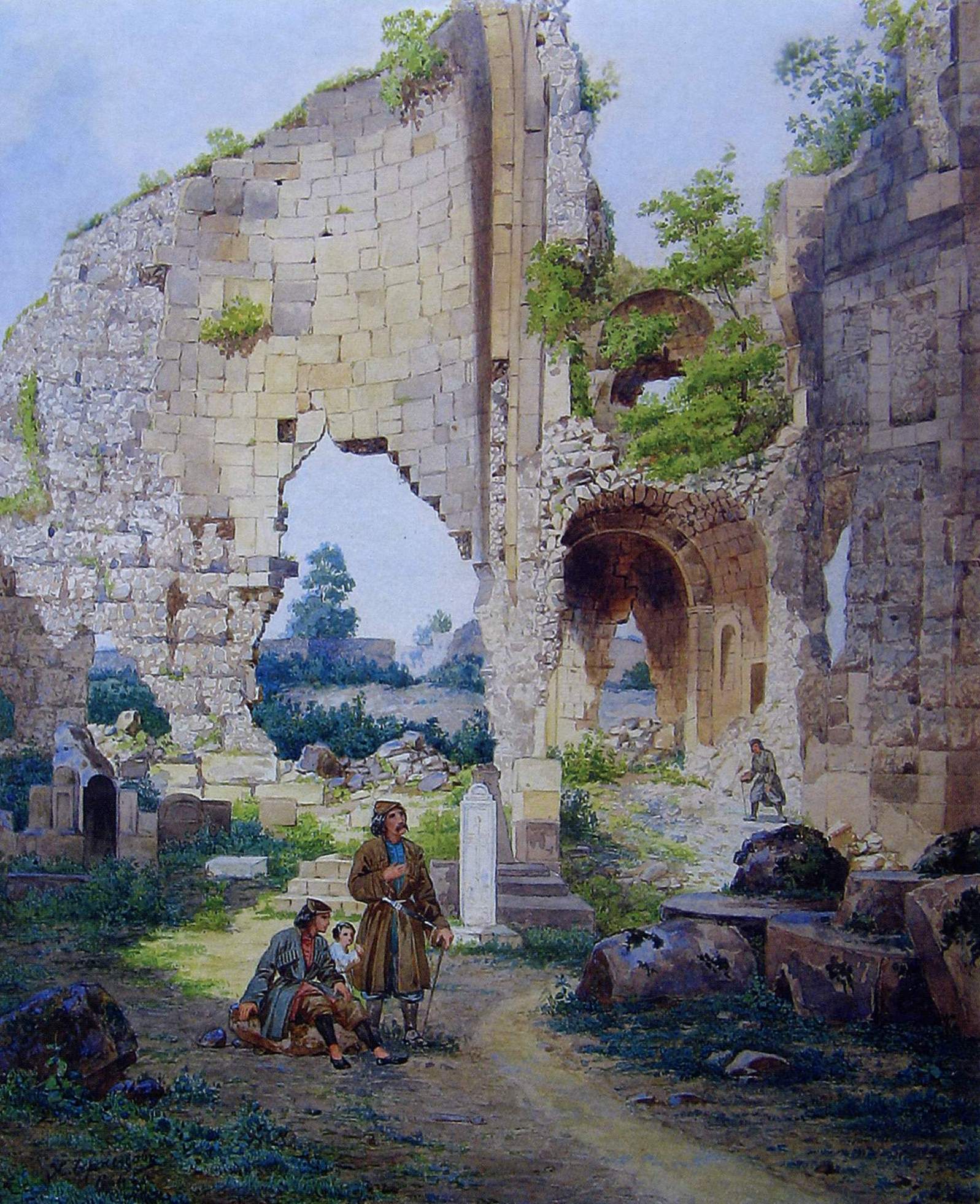Чернецов Н.. Внутренний вид Кутаисского кафедрала. 1864 