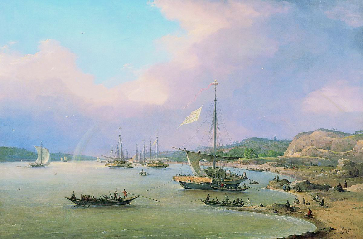 Чернецов Н.. Вид на Волге. 1852