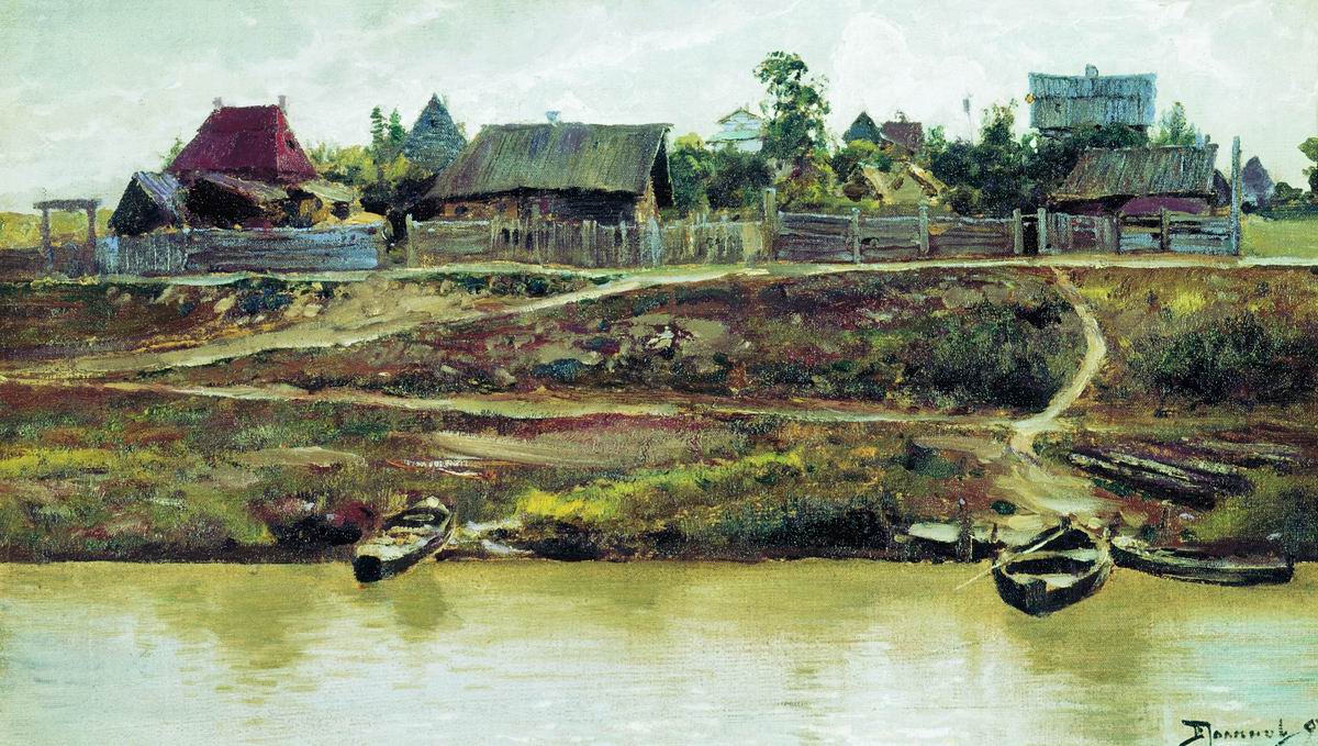 Поленов. Приволжский поселок. 1897
