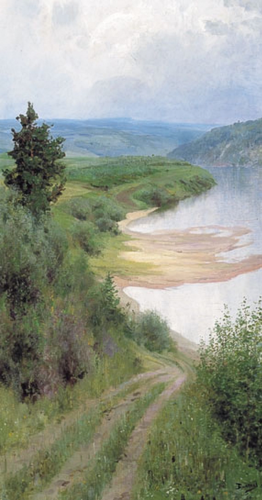 Поленов. Дорога вдоль реки. 1894