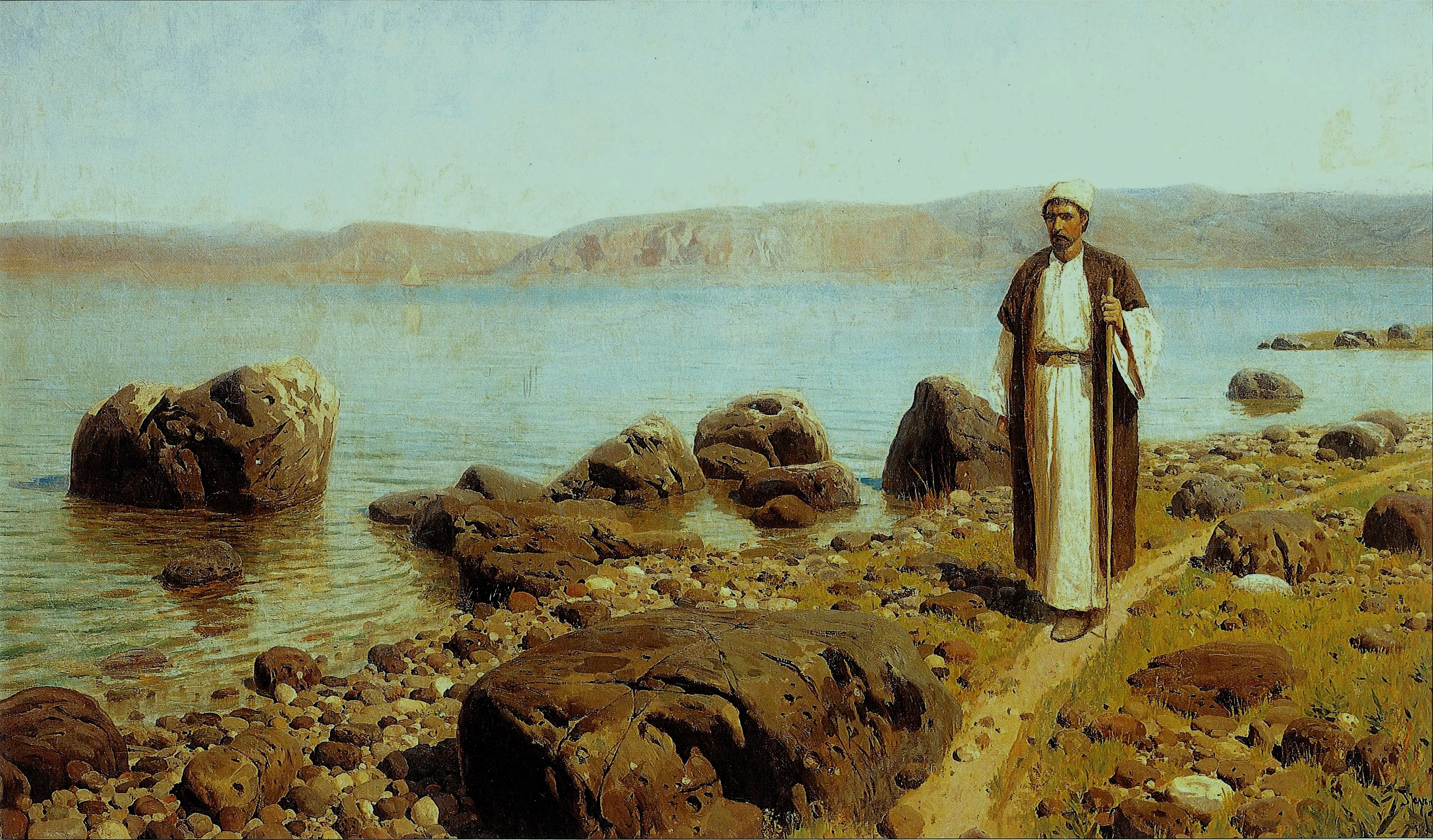Поленов. На Тивериадском (Генисаретском) озере . 1890 