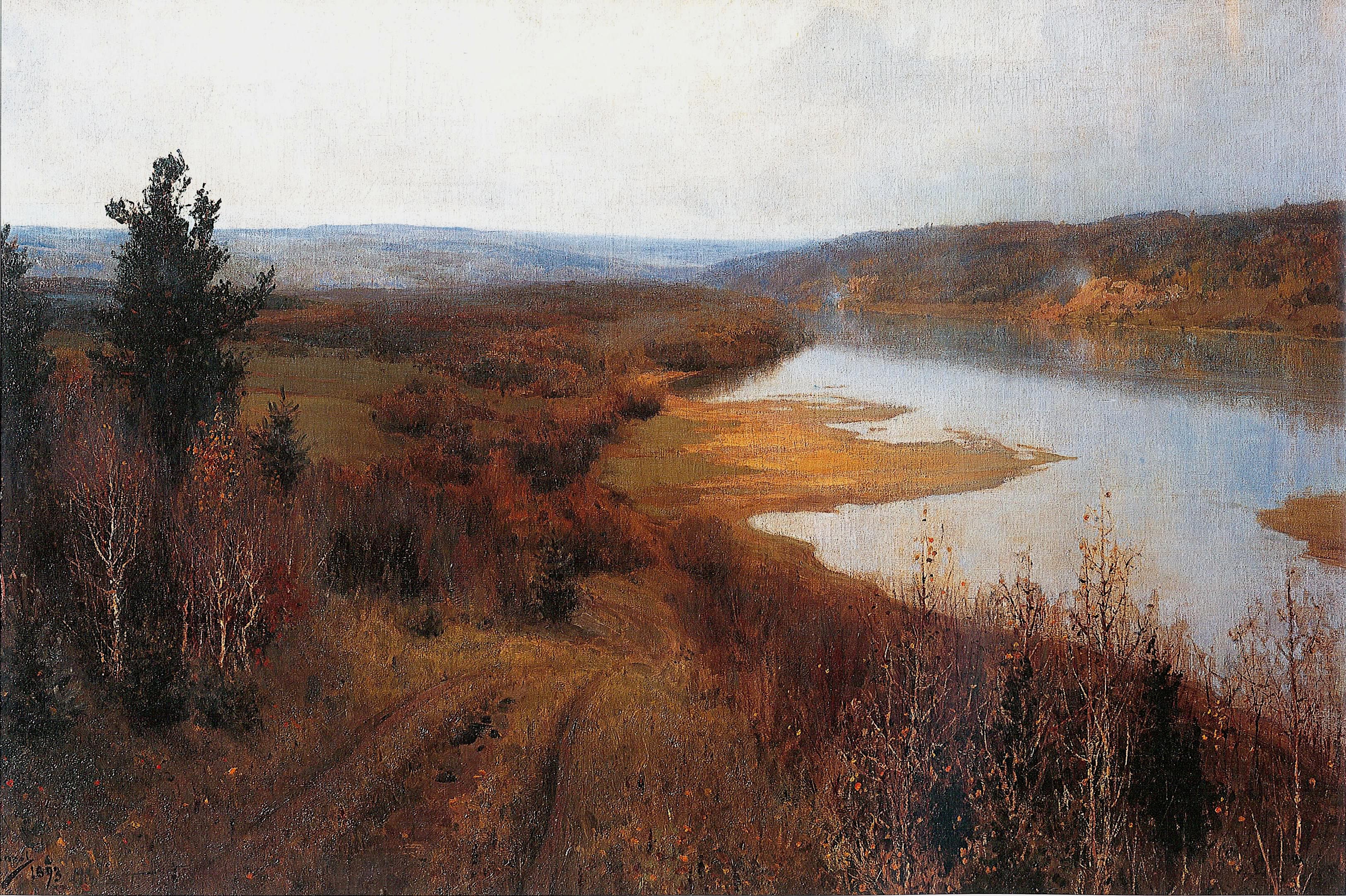 Поленов. «Стынет». Осень на Оке близ Тарусы . 1893