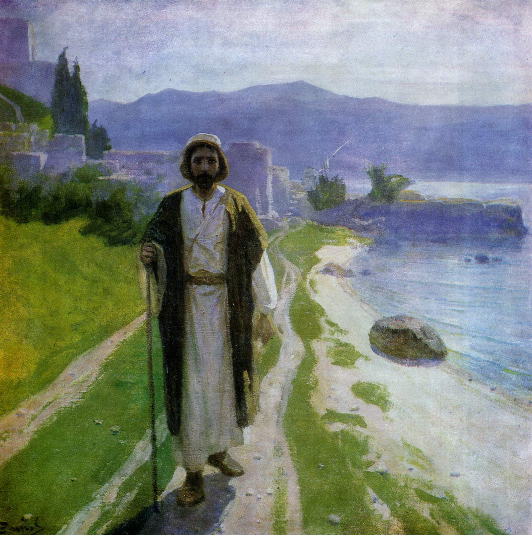 Поленов. Христос на берегу Генисаретского озера. 1890-е