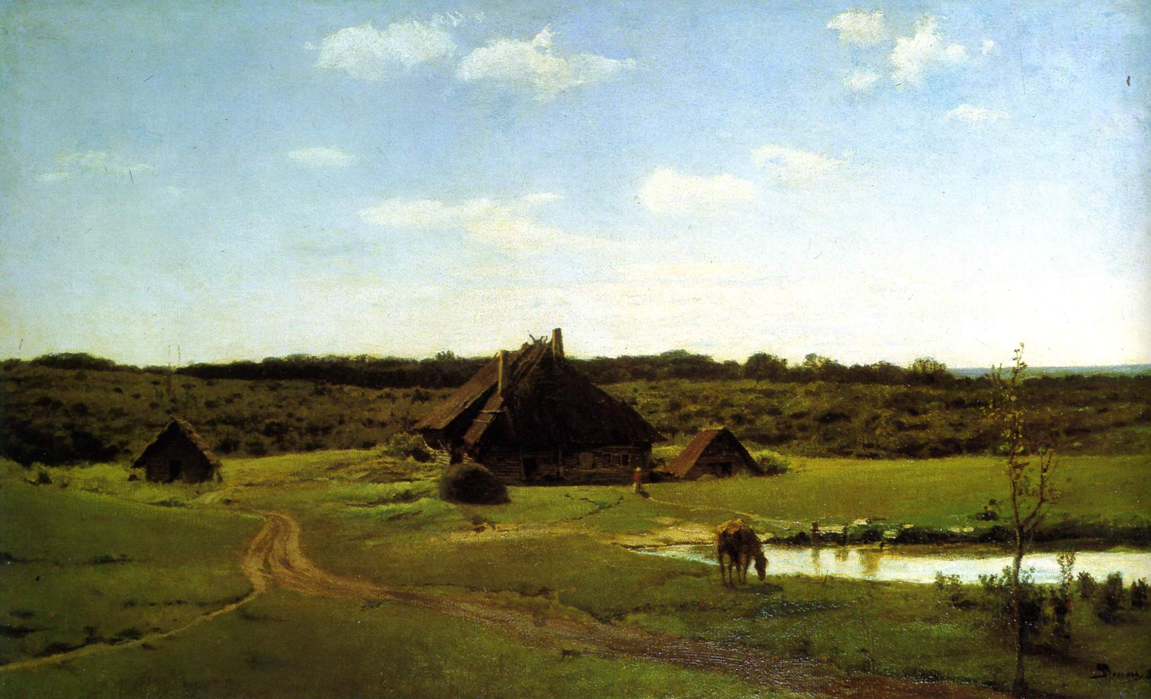 Поленов. Скотный двор в Абрамцево. 1881