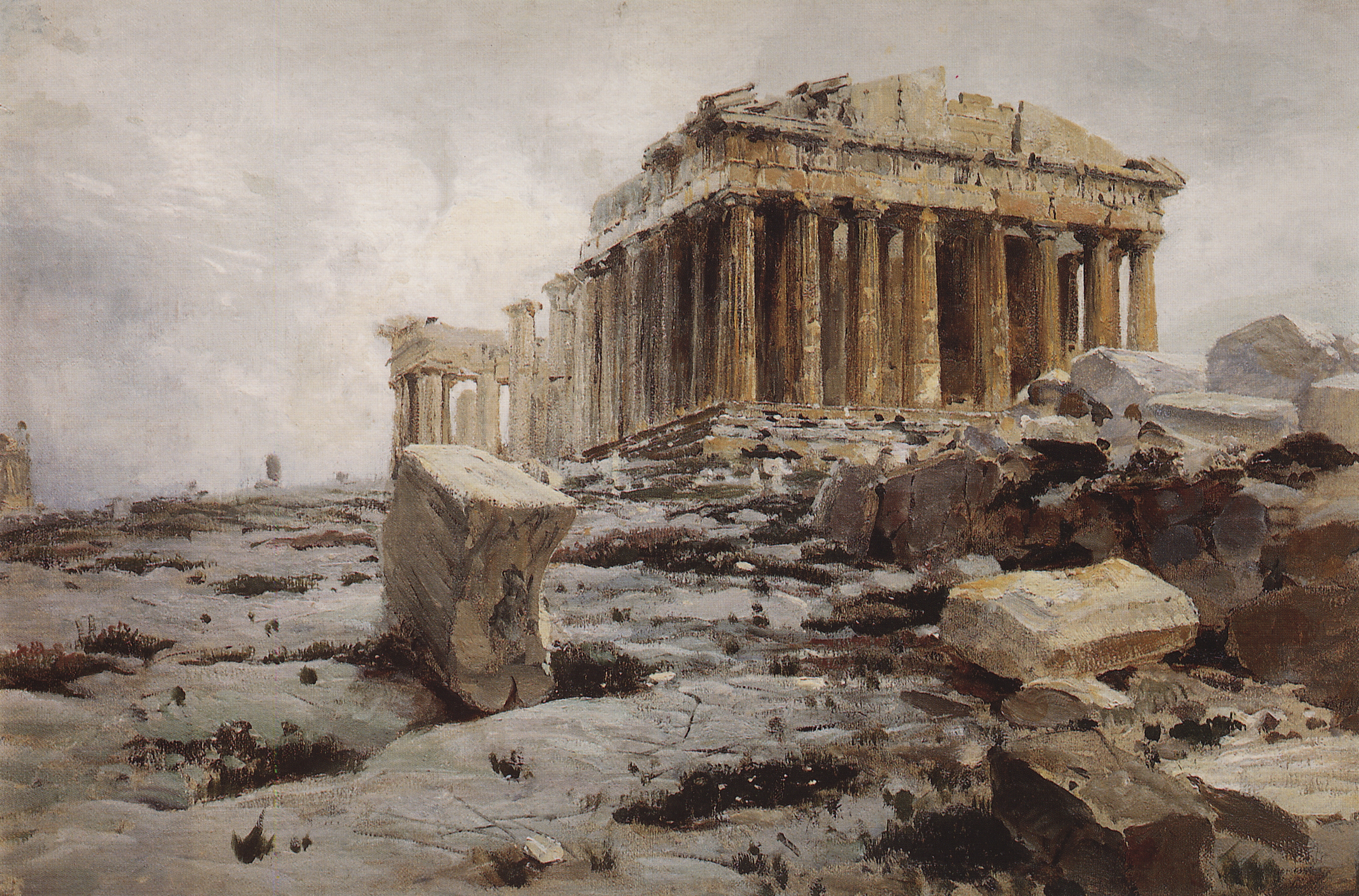 Поленов. Парфенон. Храм Афины-Парфенос. 1881-1882