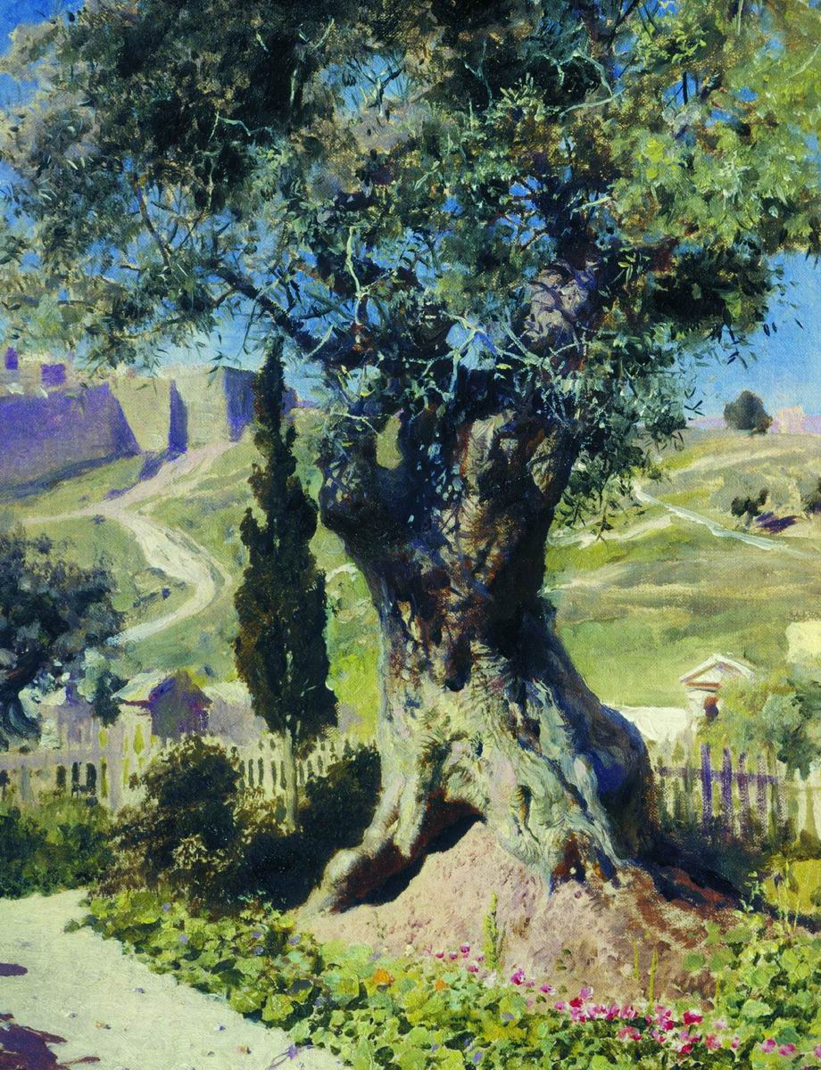 Поленов. Олива в Гефсиманском саду. 1882