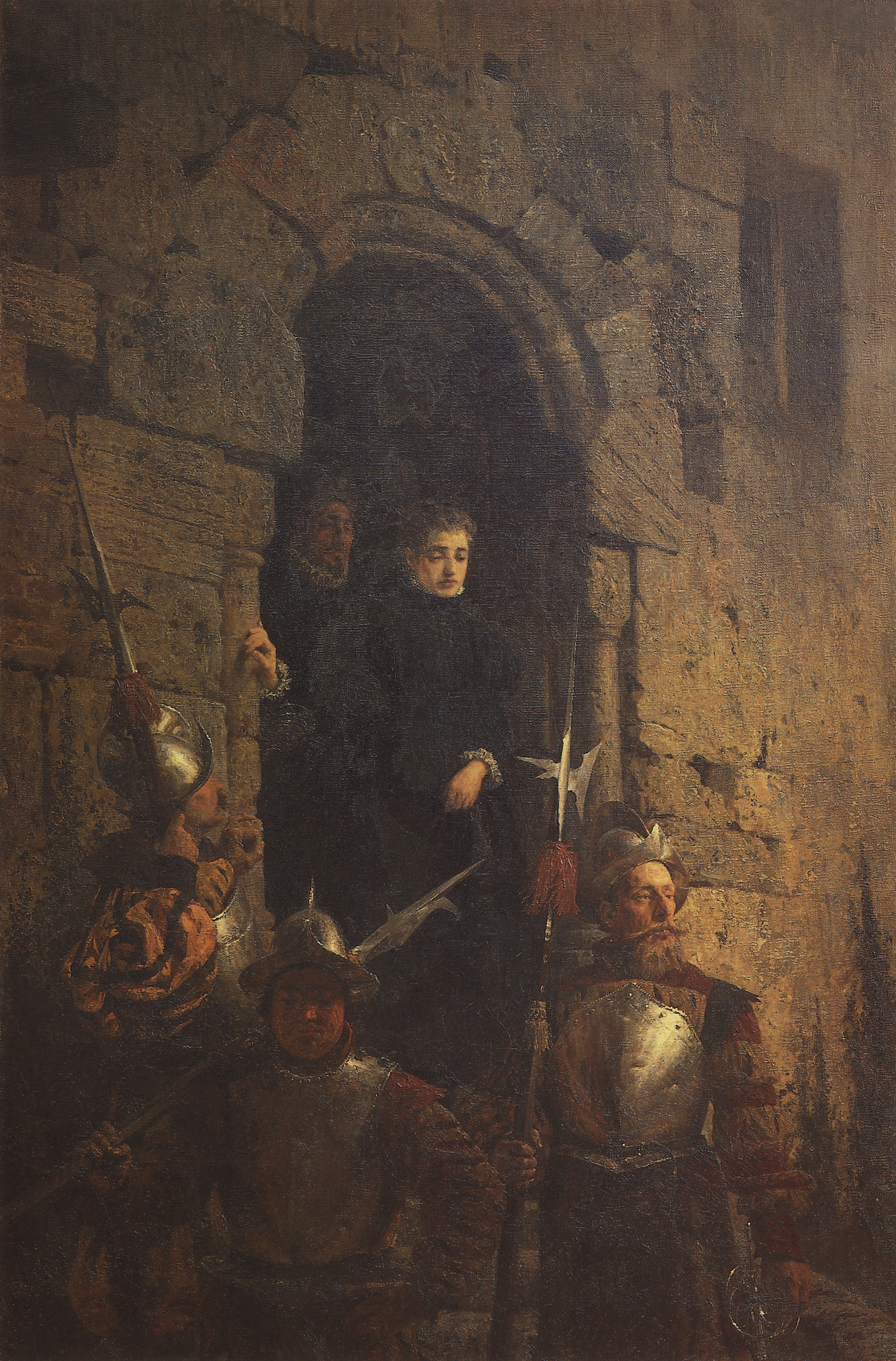 Поленов. Арест гугенотки Жакобин де Монтебель, графини д'Этремон. 1875