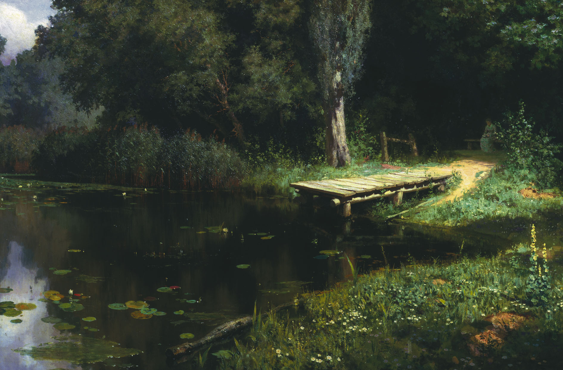 Поленов. Заросший пруд. 1879