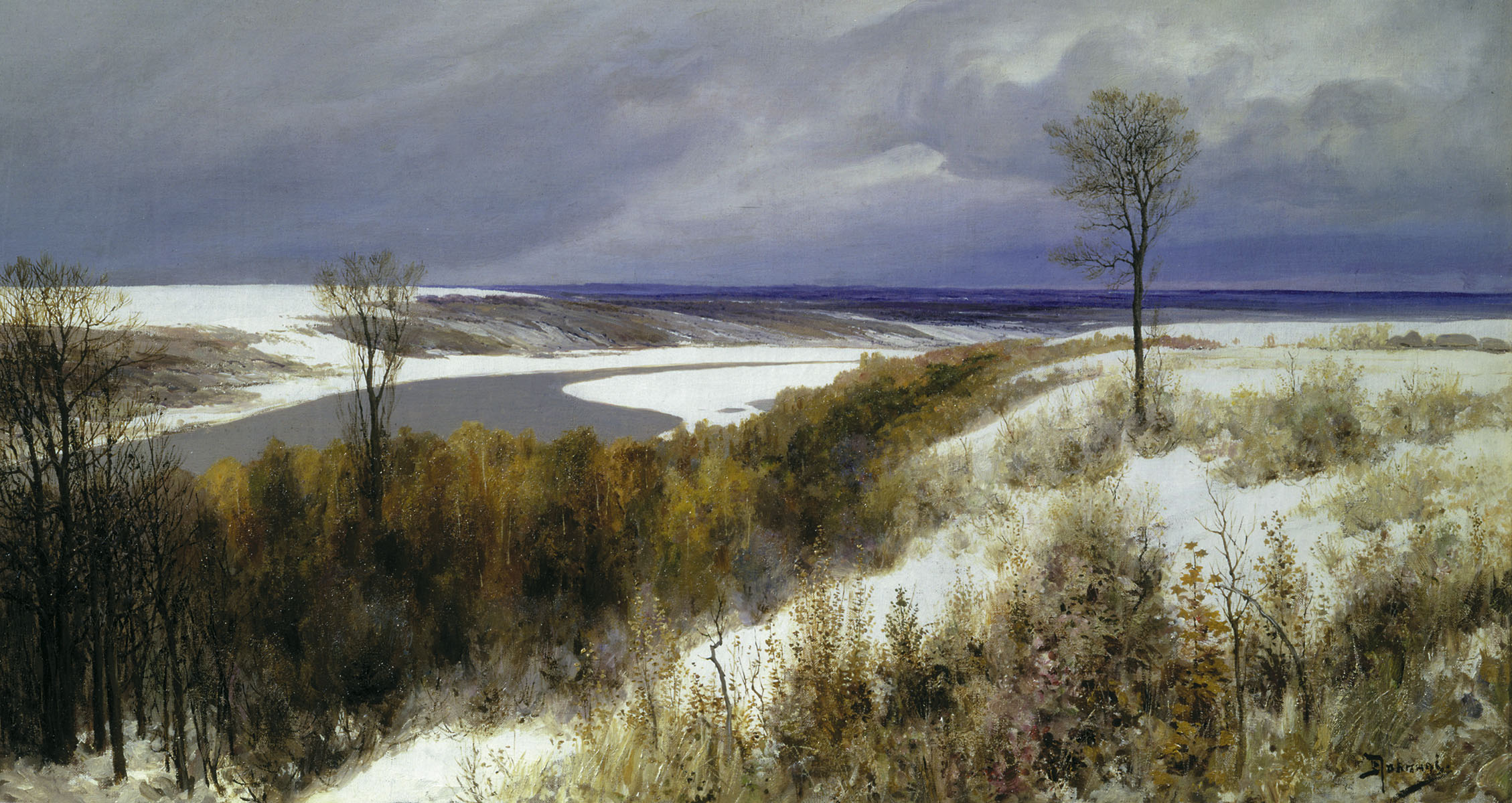 Поленов. Ранний снег. 1891