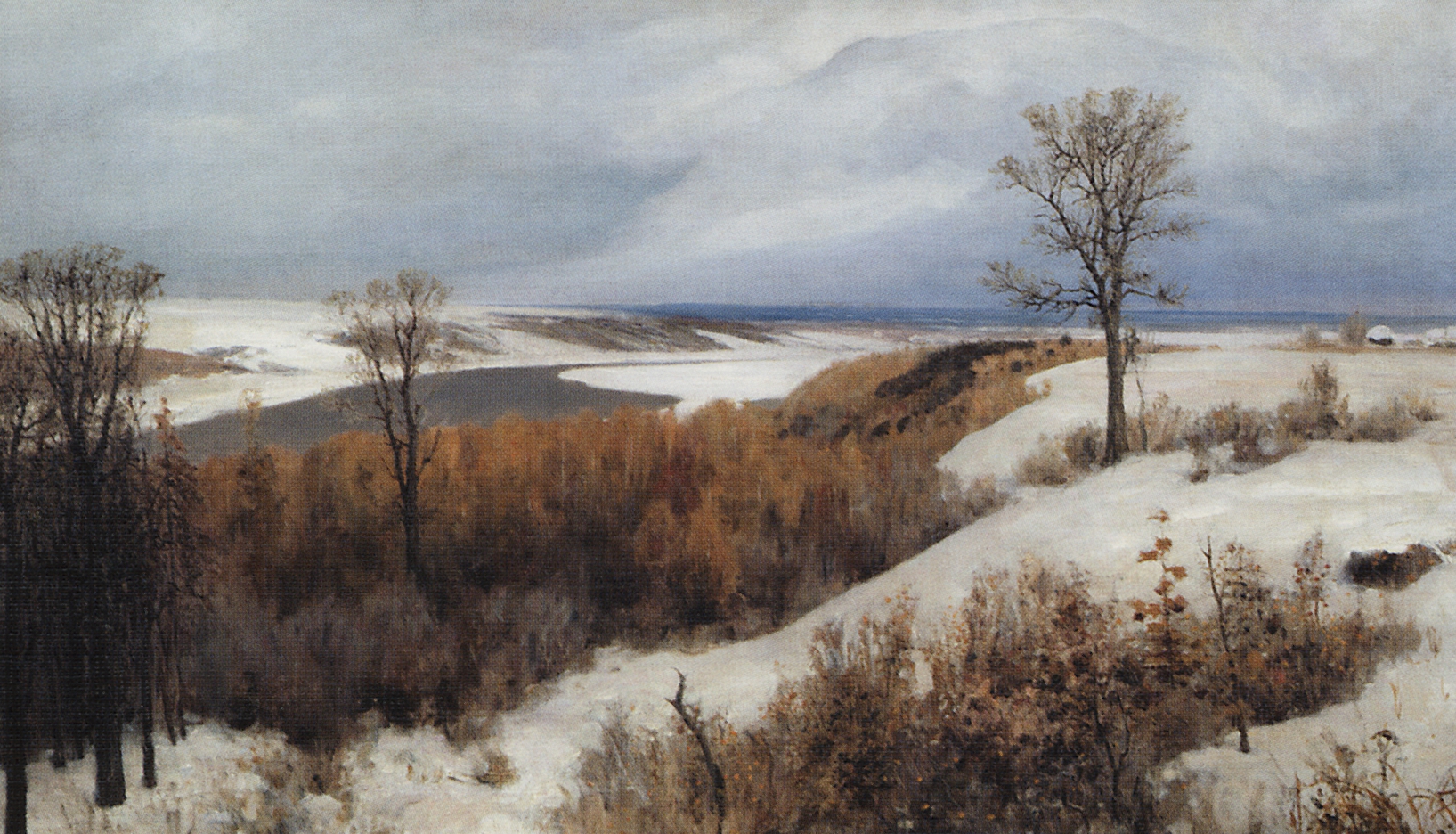 Поленов. Ранний снег. Бёхово. 1891